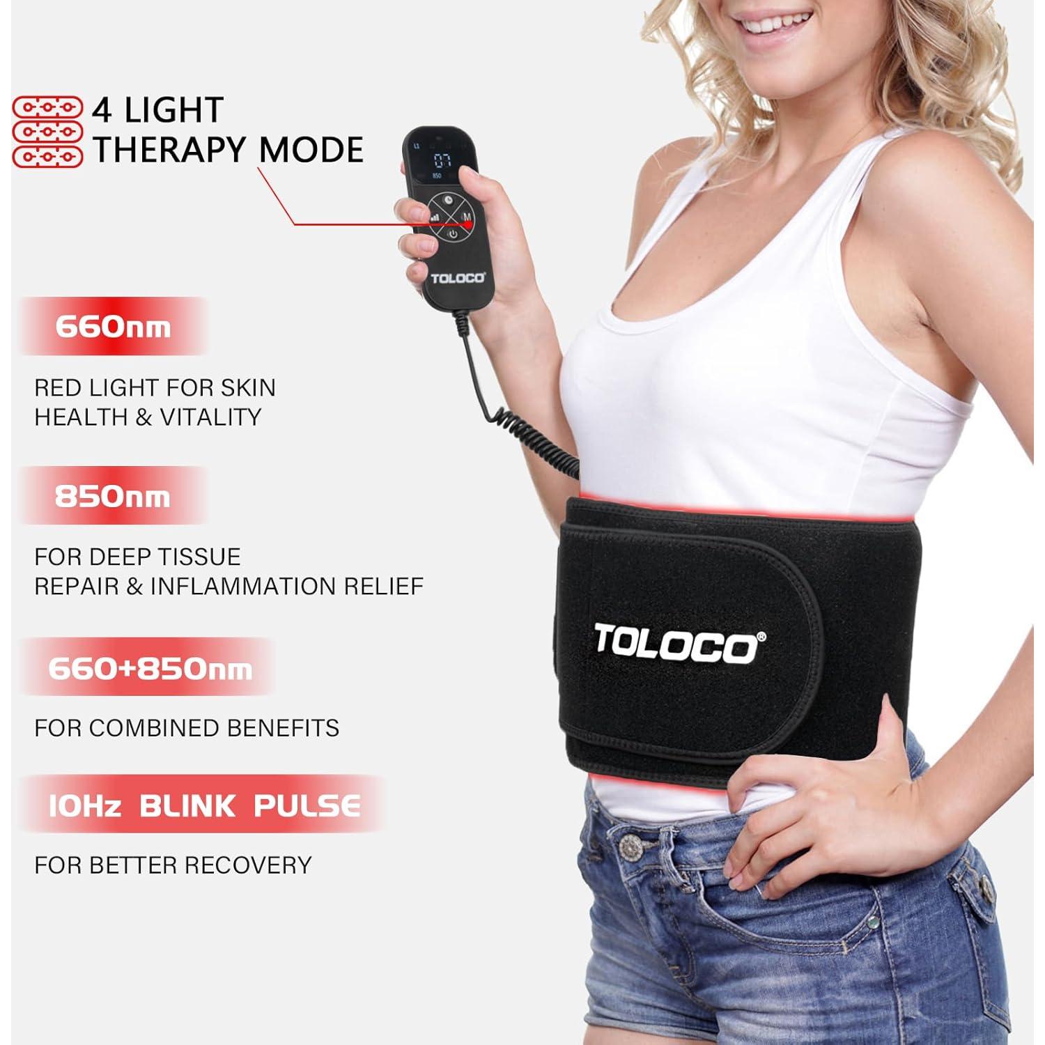 Cinturón de Terapia de Luz Roja TOLOCO 3 en 1 660nm 850nm