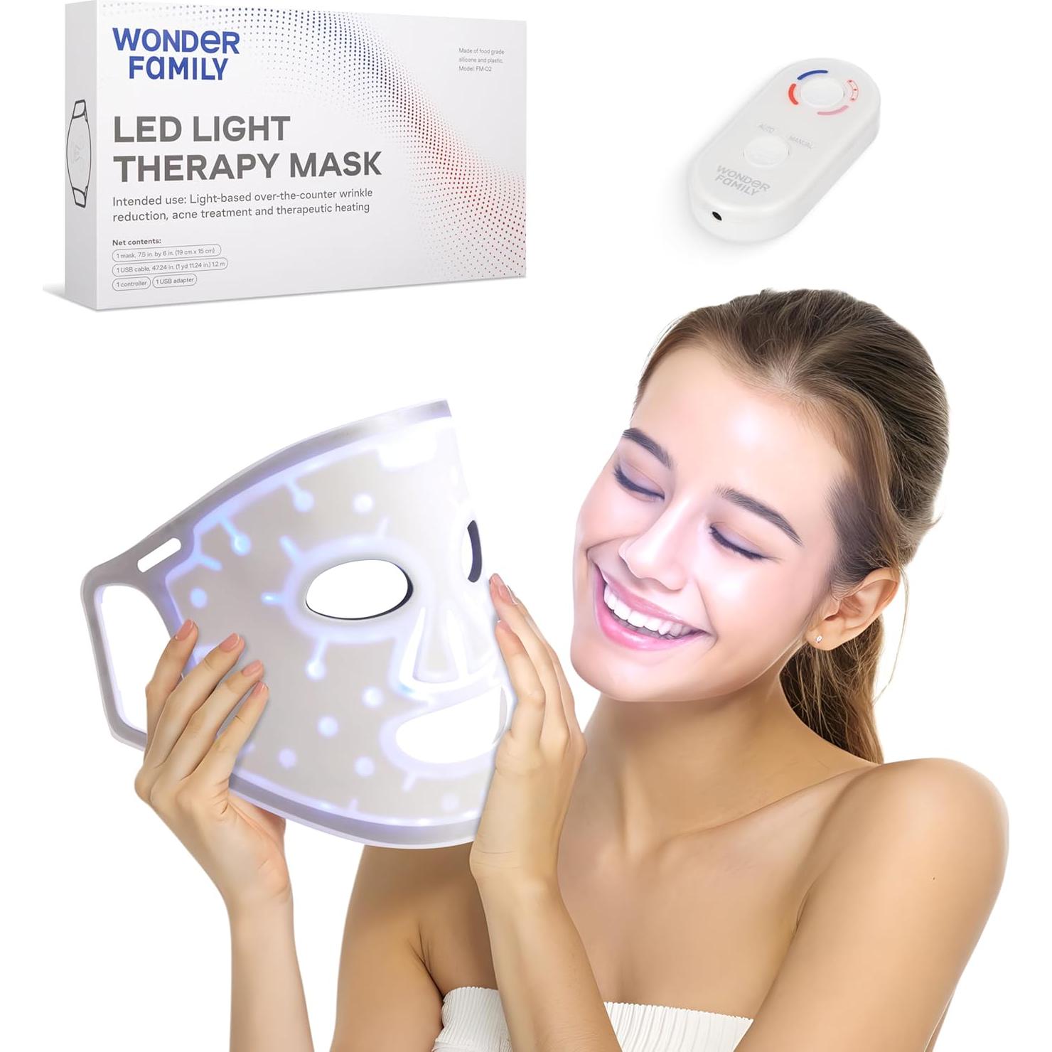 Máscara Facial LED Terapia de Luz Wonder Family - Cuidado Piel