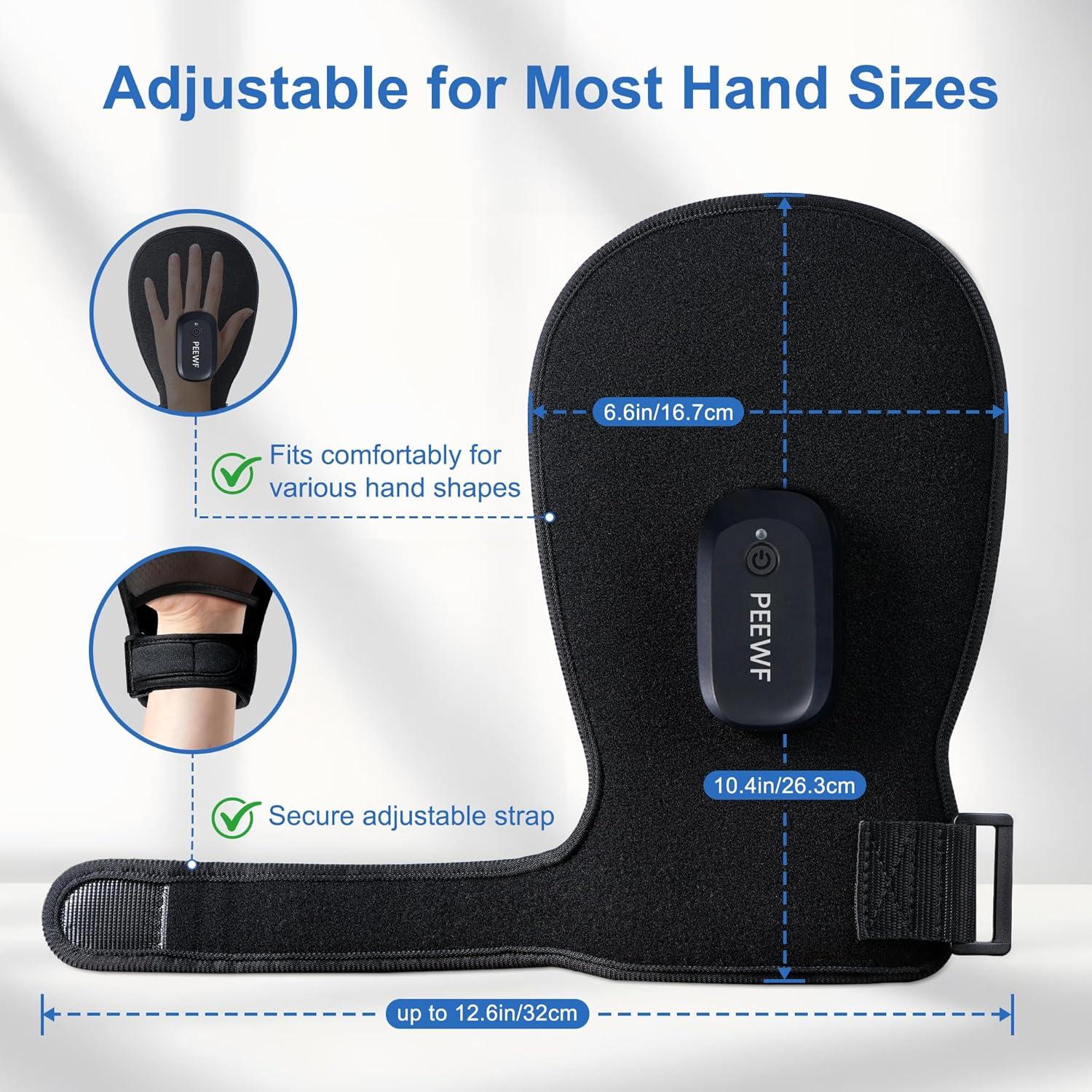 Guante Terapia Luz Roja Inalámbrico PEEWF para Manos - Alivio Artritis