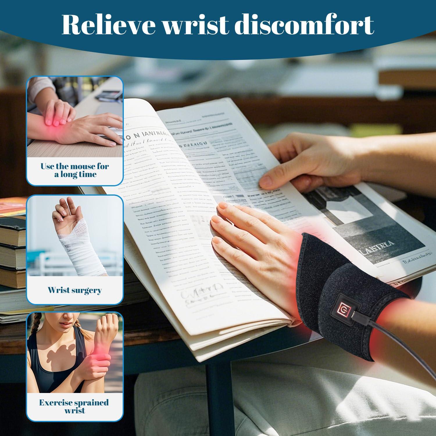 Terapia de Luz Roja VIVIDCHARM para Manos, Envoltura de Muñeca 660nm 850nm