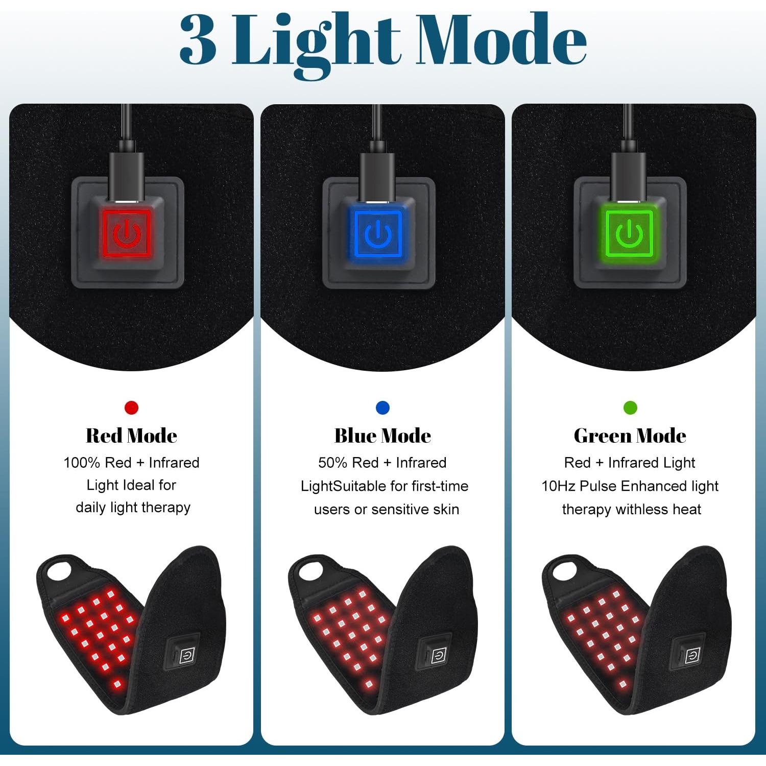 Terapia de Luz Roja VIVIDCHARM para Manos, Envoltura de Muñeca 660nm 850nm