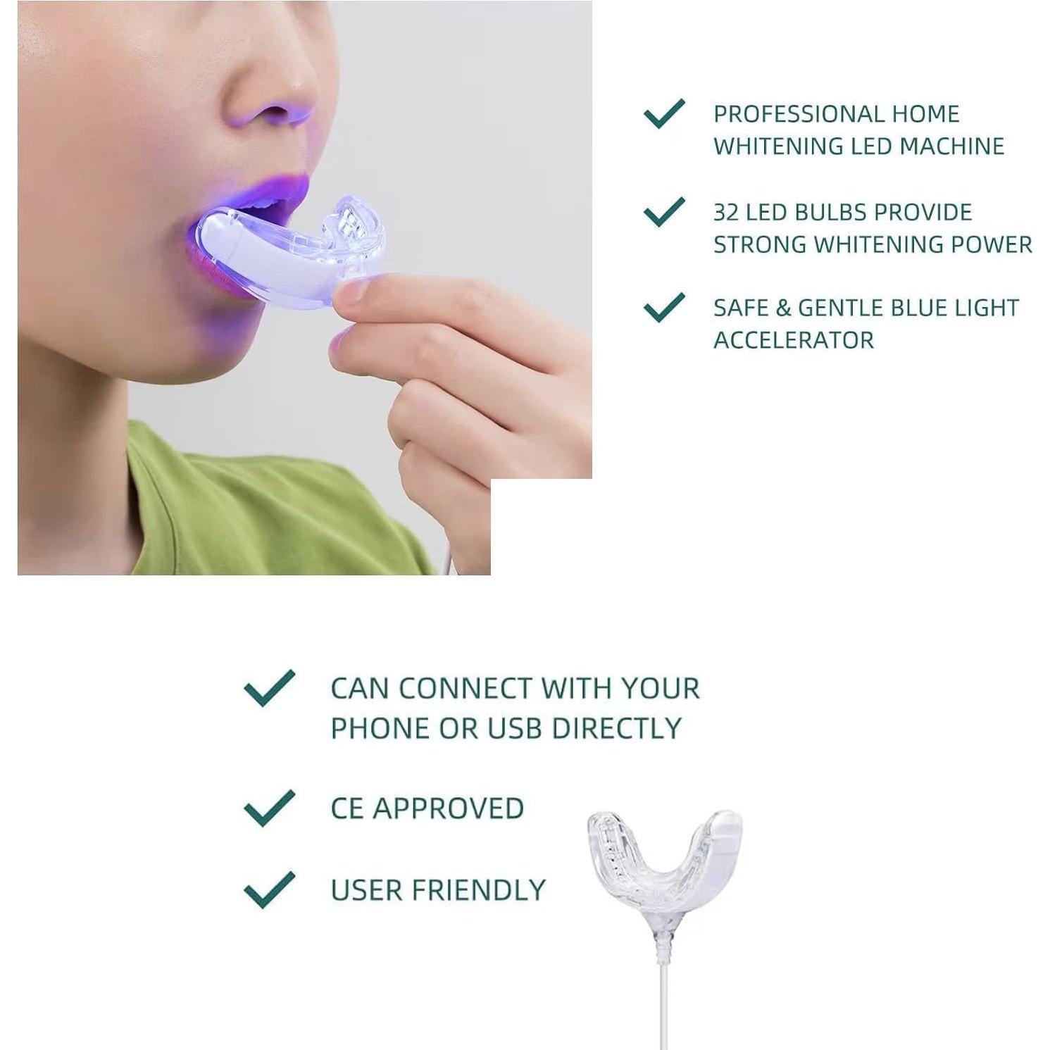 Terapia de Luz Roja Furein Smile para Encías - 32 LED, Alivio Dolor Dental