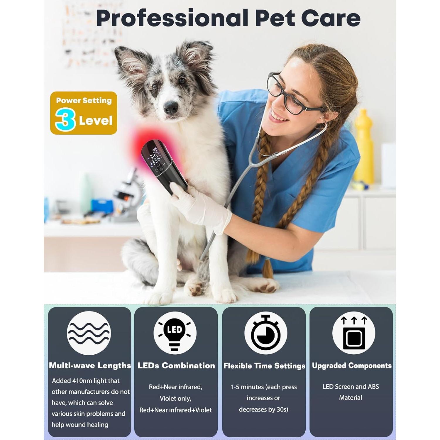 Terapia de Luz Roja para Perros TheyPet RLT 660nm 850nm