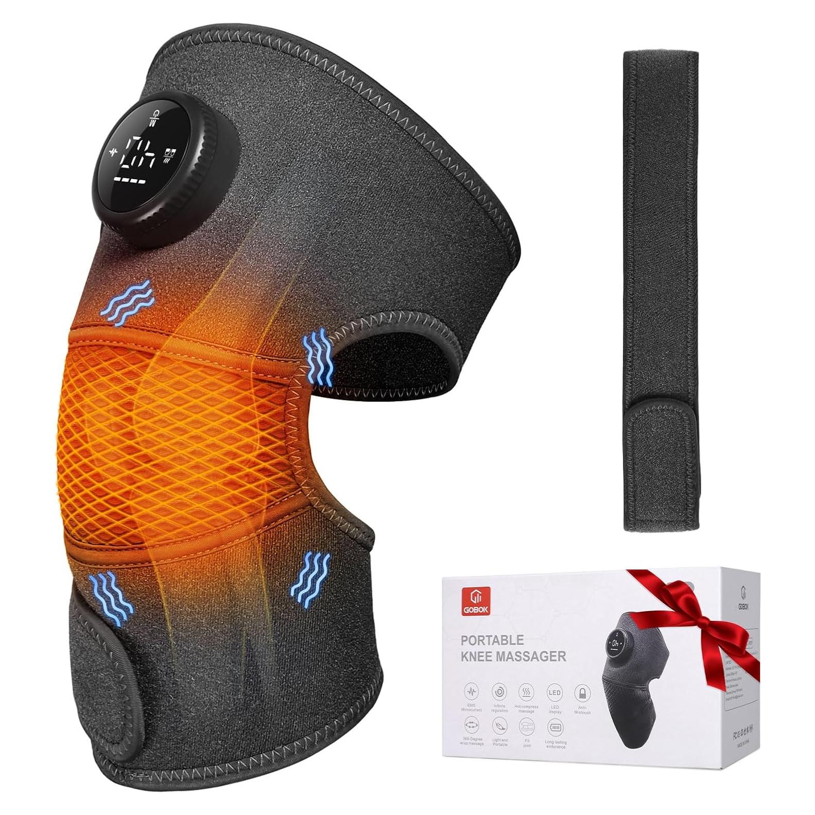 Masajeador de Rodilla Inalámbrico GOBOK K-712 con Calor y 8 Modos