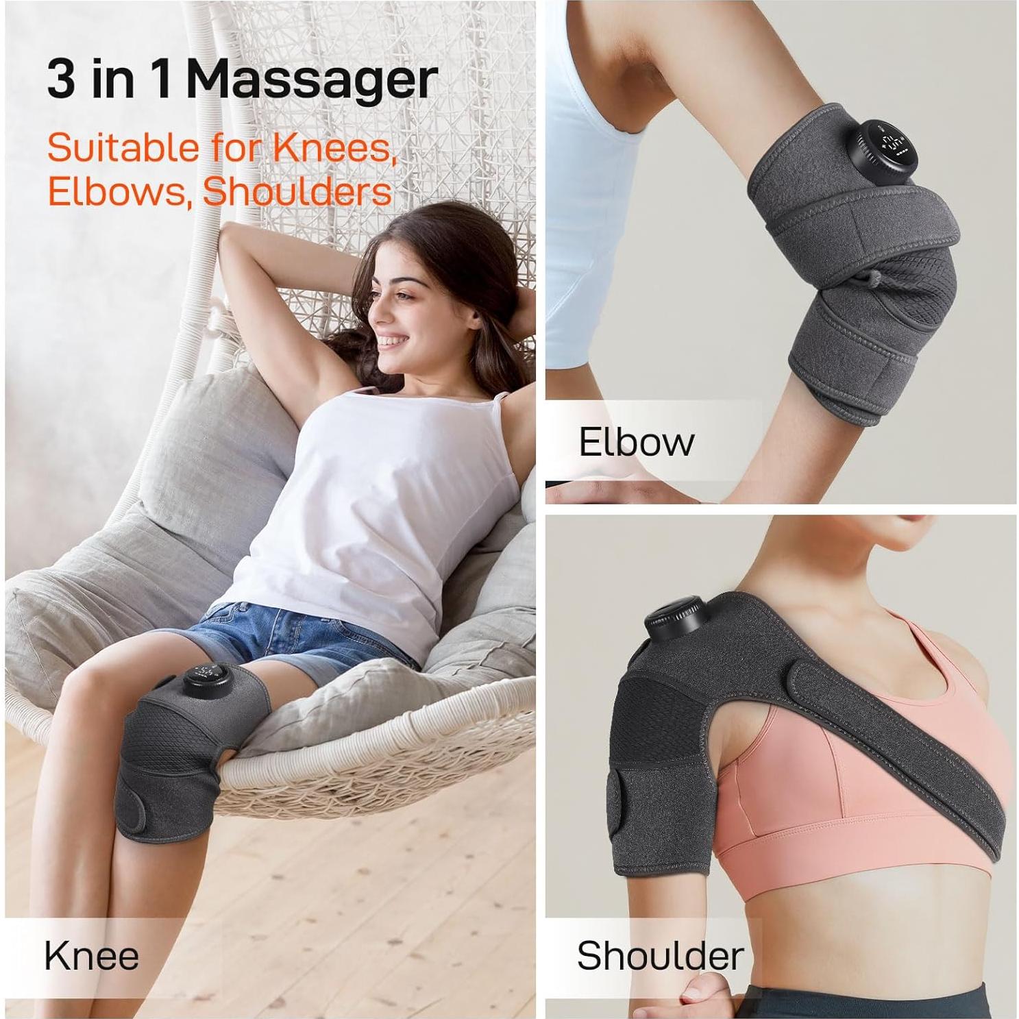 Masajeador de Rodilla Inalámbrico GOBOK K-712 con Calor y 8 Modos
