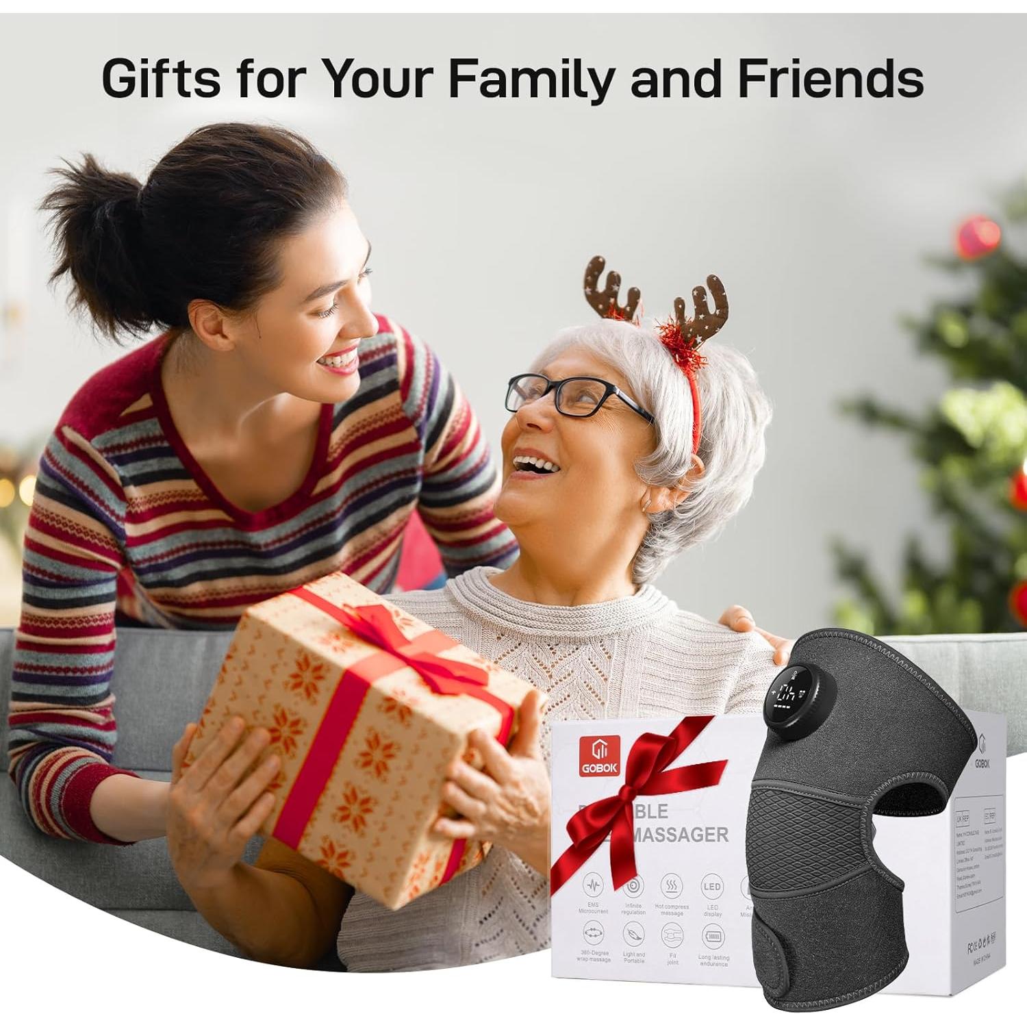 Masajeador de Rodilla Inalámbrico GOBOK K-712 con Calor y 8 Modos