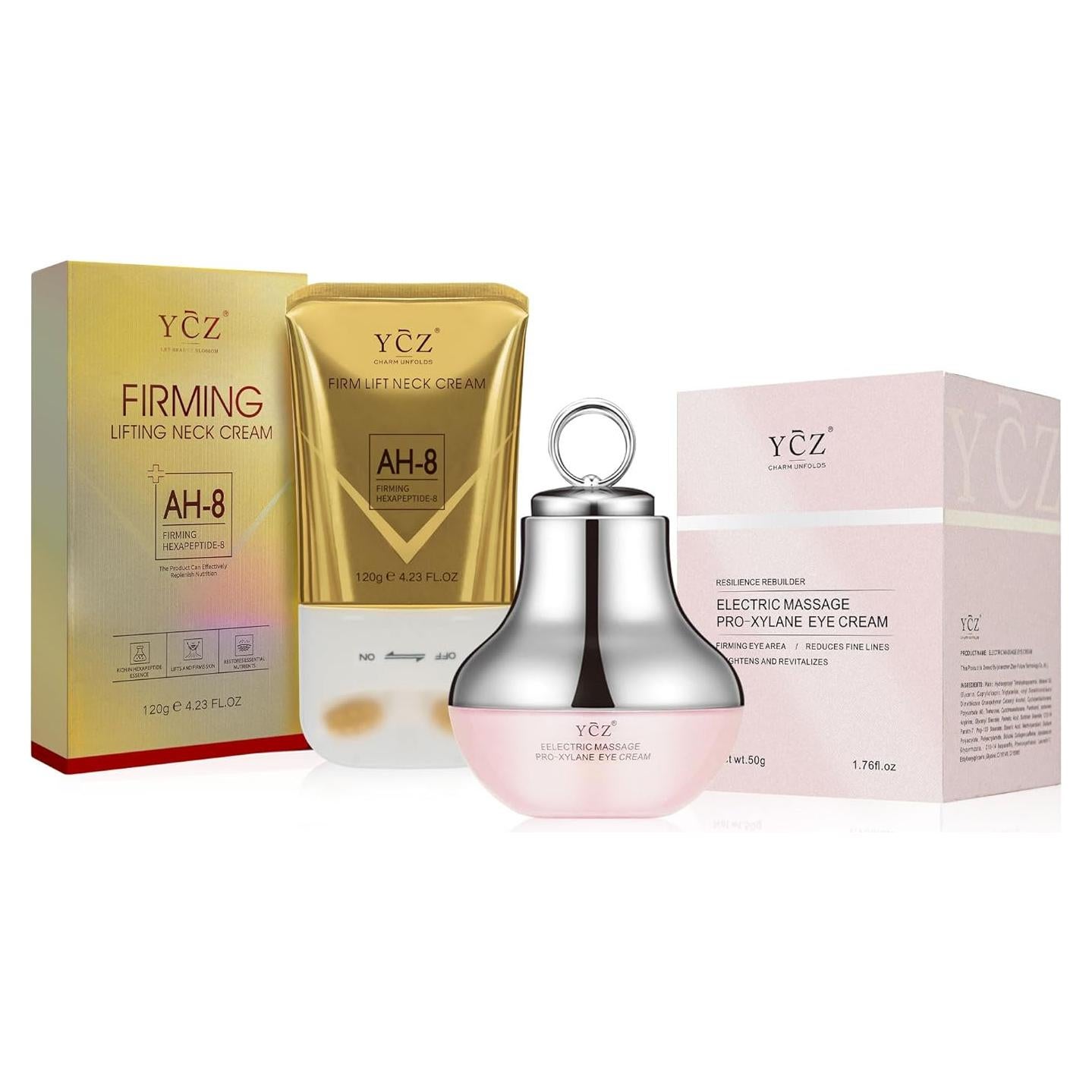 Conjunto de Cuidado Hidratante para Cuello y Ojos YCZ - Revitaliza y Suaviza Líneas Finas