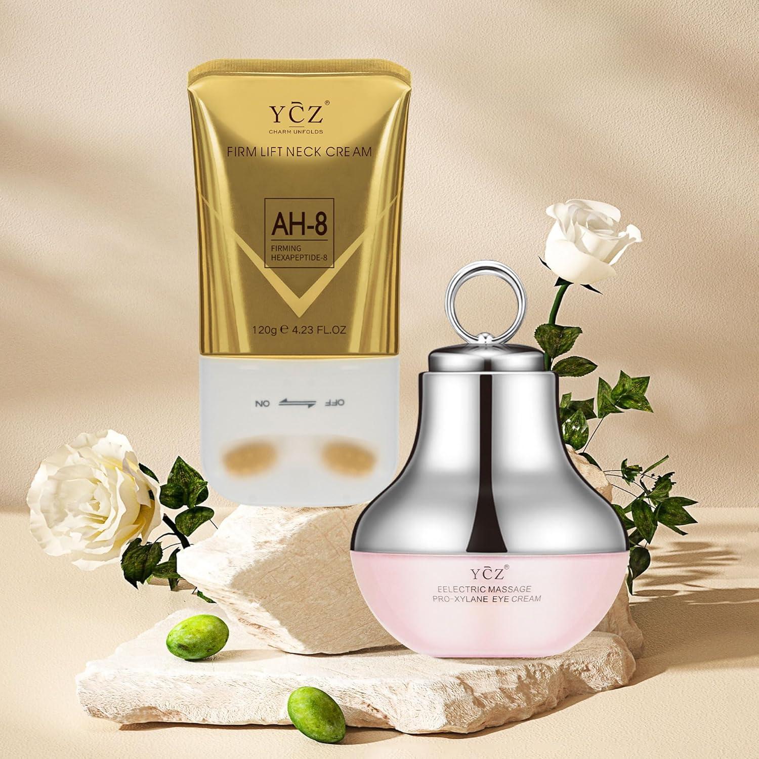 Conjunto de Cuidado Hidratante para Cuello y Ojos YCZ - Revitaliza y Suaviza Líneas Finas