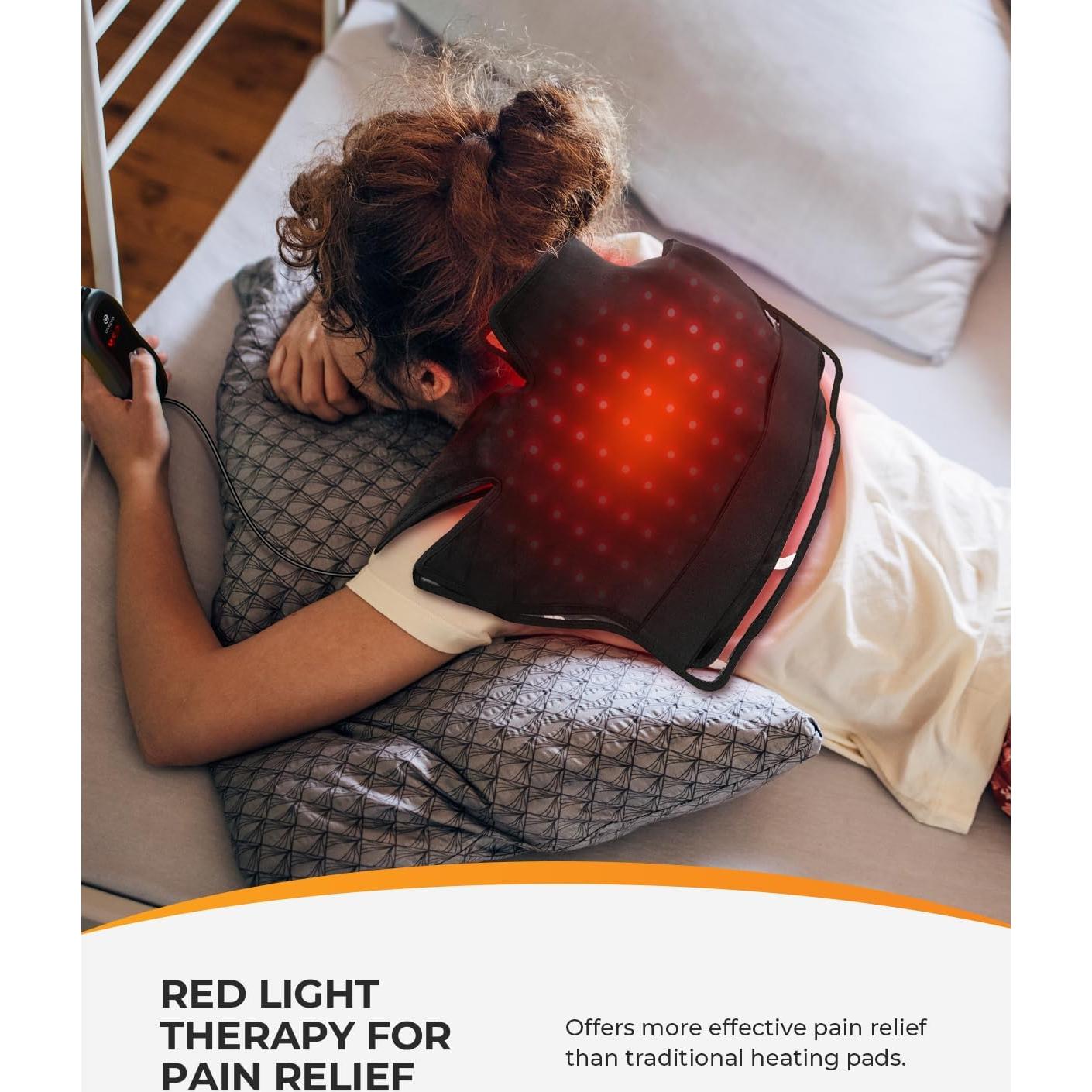 Almohadilla de Terapia de Luz Roja CooCoCo 60x44cm Alivio Dolor