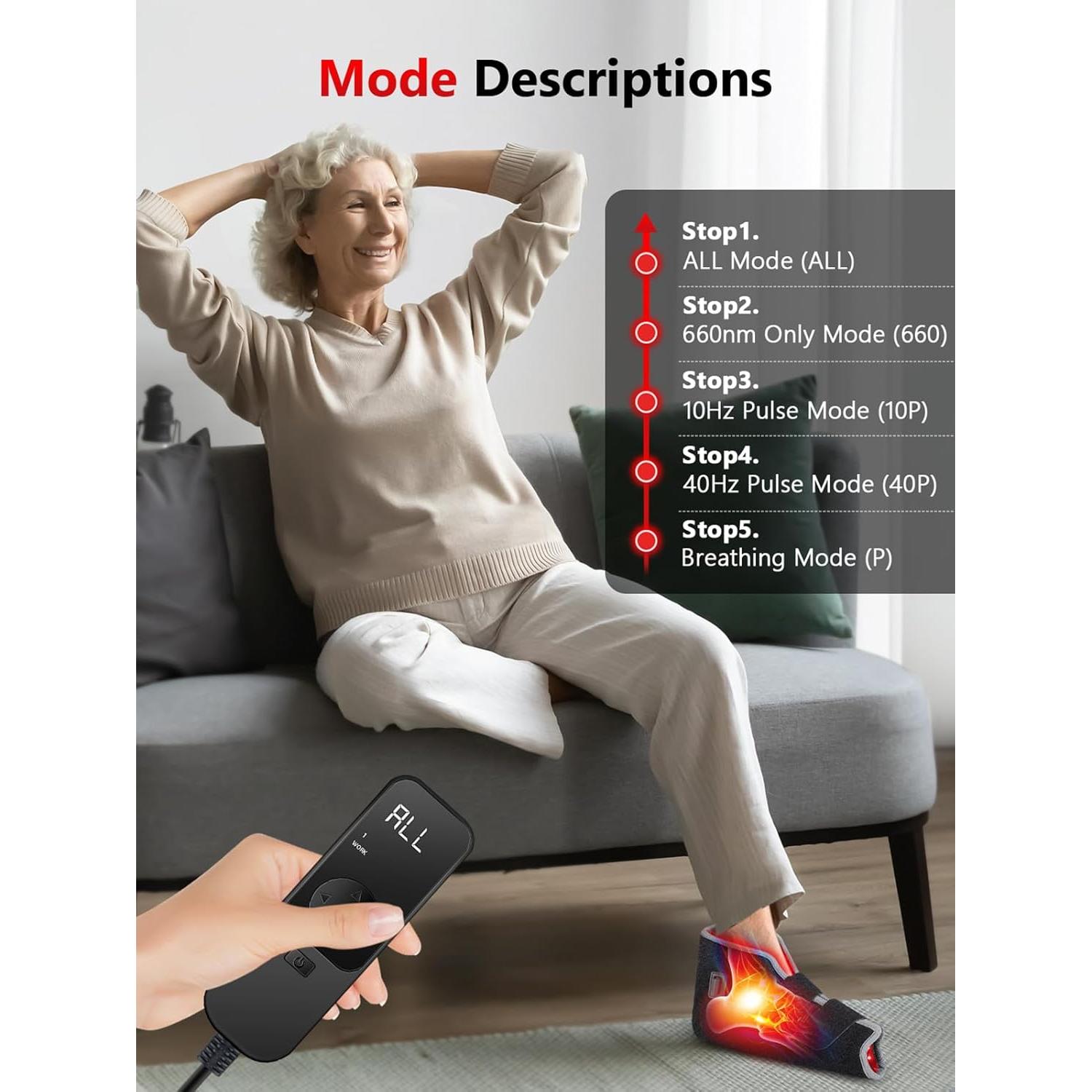 Terapia de Luz Roja para Pies ROMISA 660nm 850nm Calor