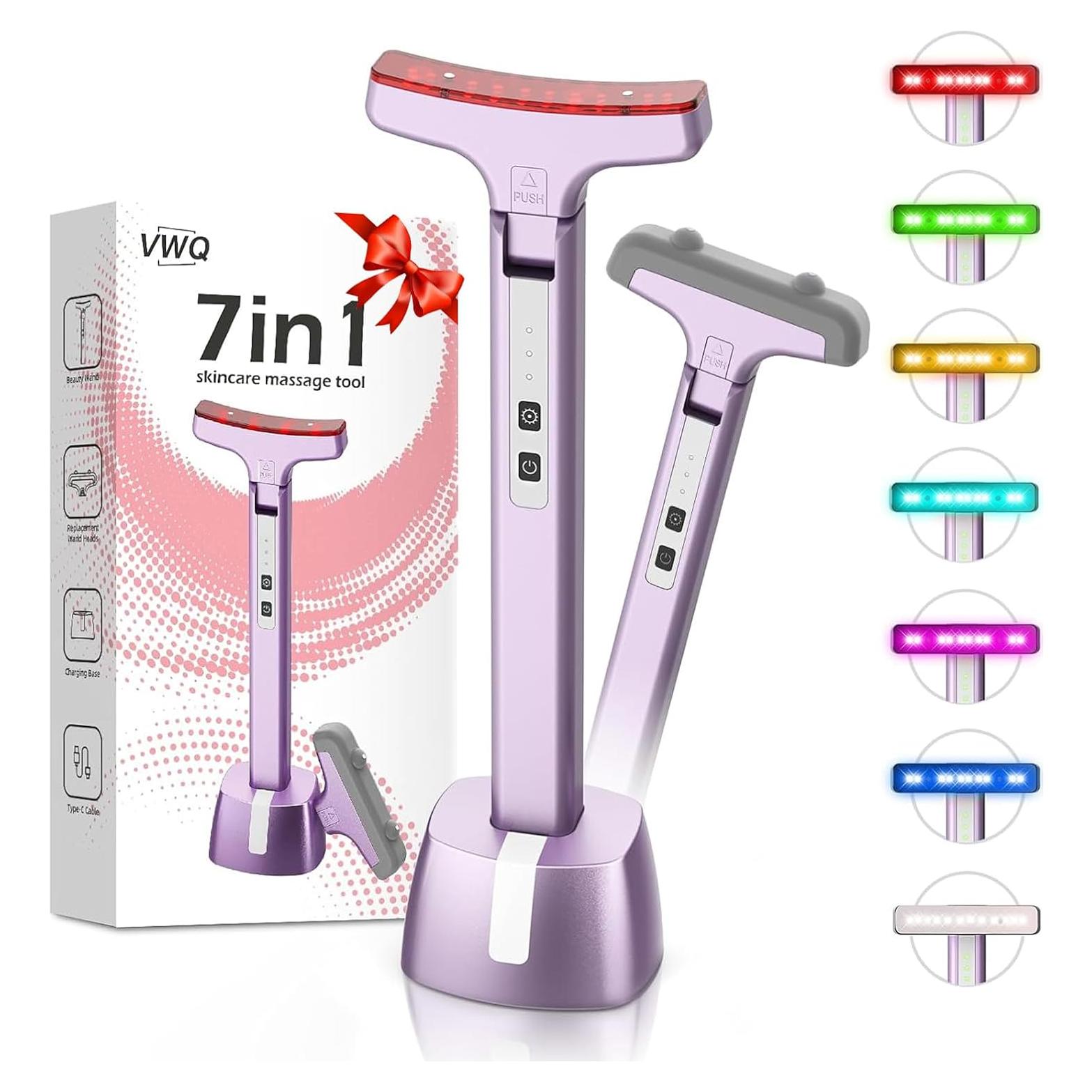 Varita de Terapia de Luz Roja VWQ con 7 Colores y Masaje