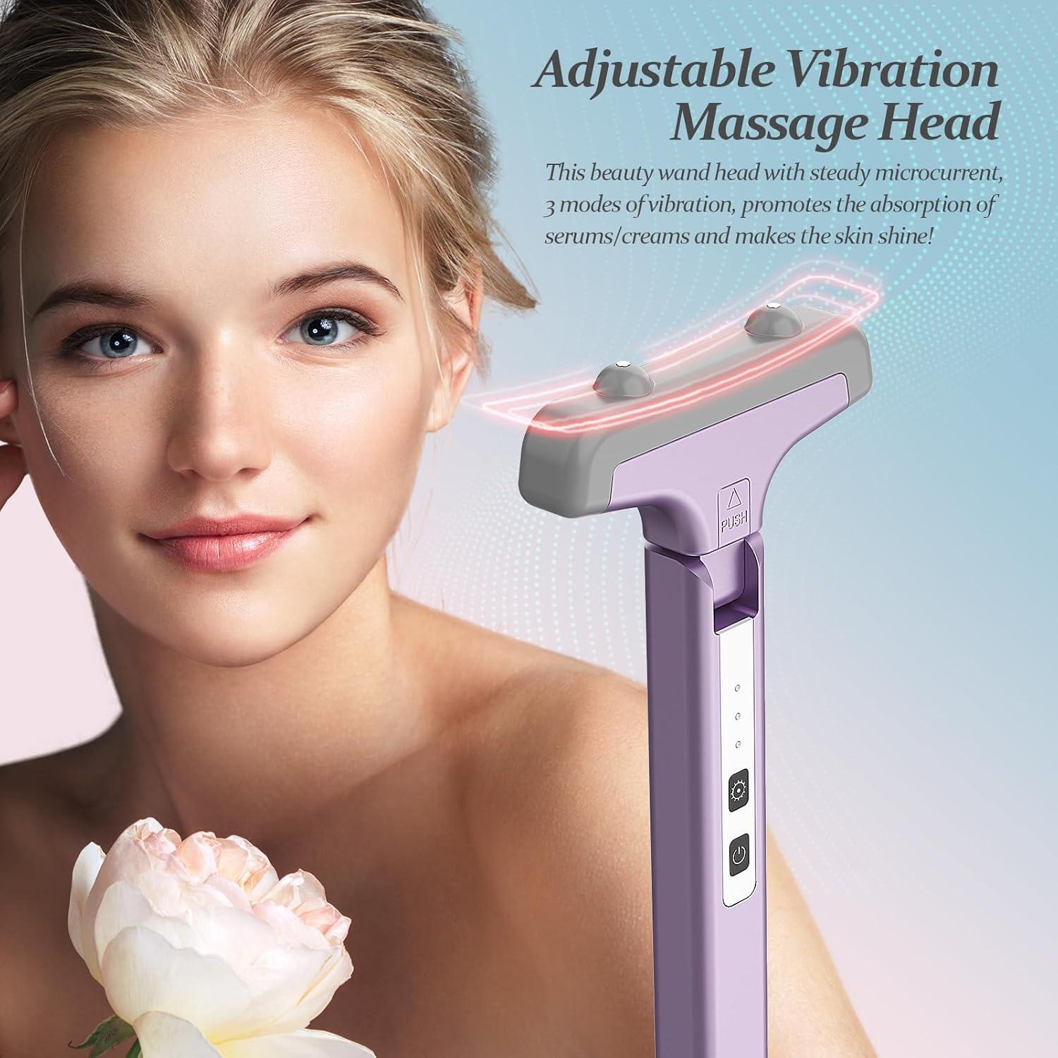 Varita de Terapia de Luz Roja VWQ con 7 Colores y Masaje