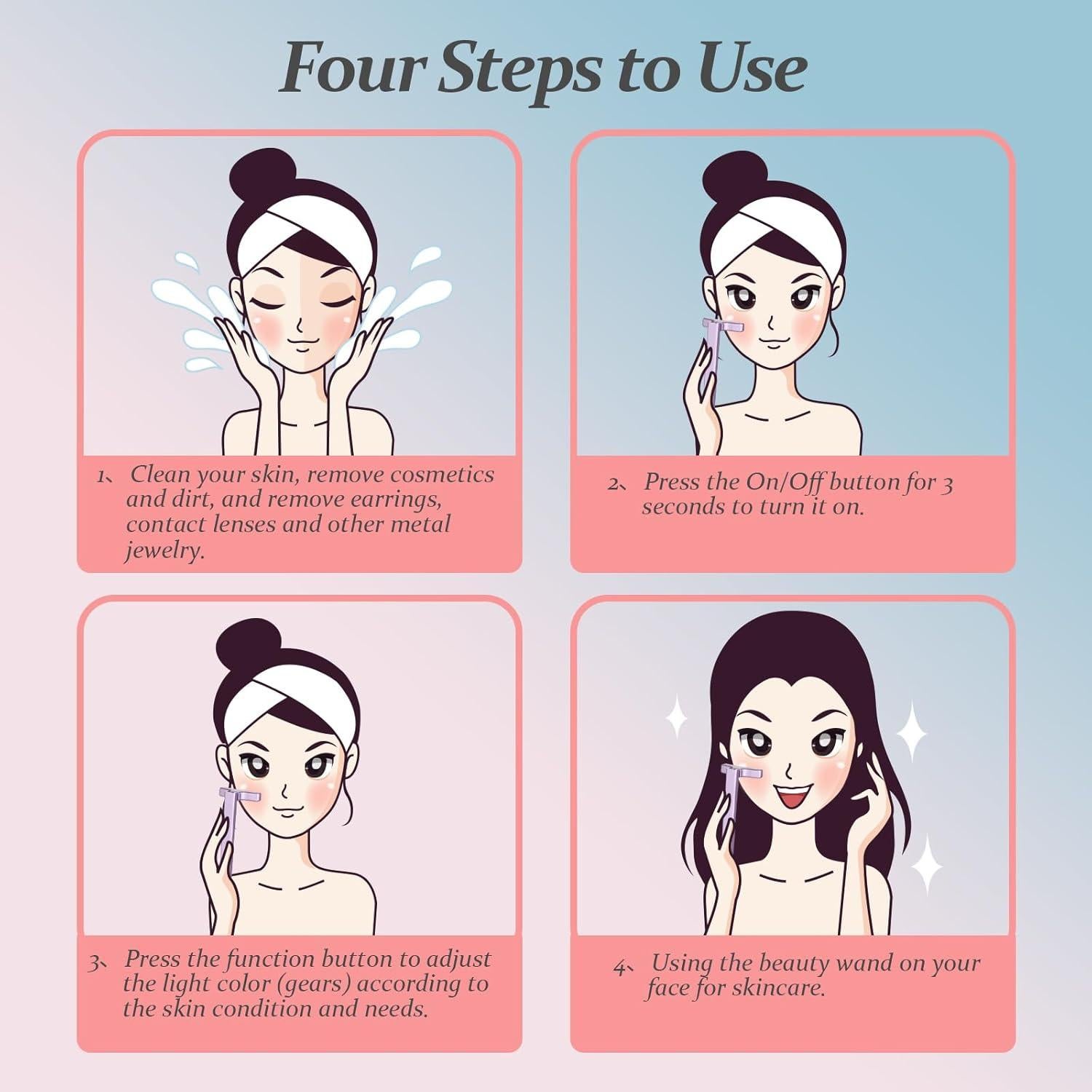 Varita de Terapia de Luz Roja VWQ con 7 Colores y Masaje