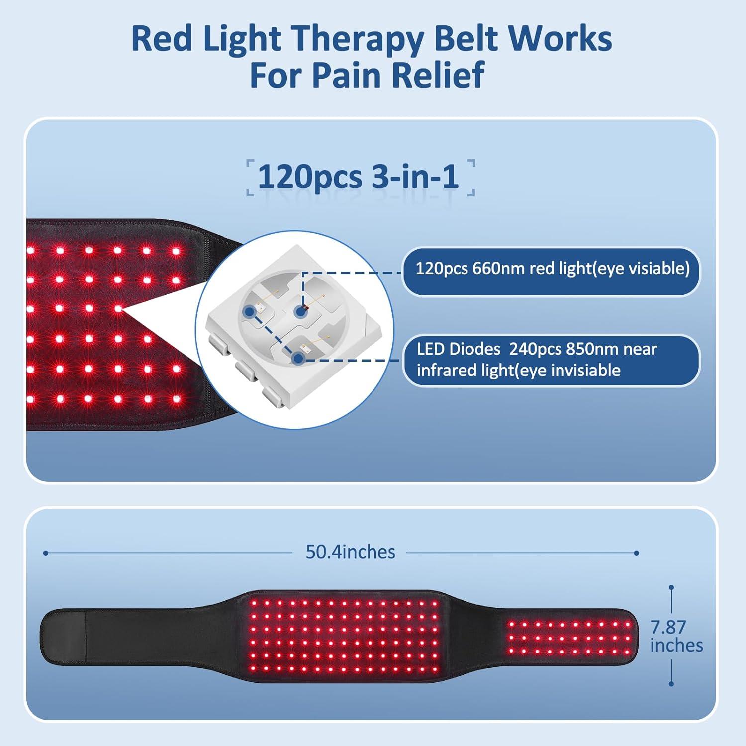 Cinturón de Terapia de Luz Roja Inalámbrico CAREMORR Thera-L