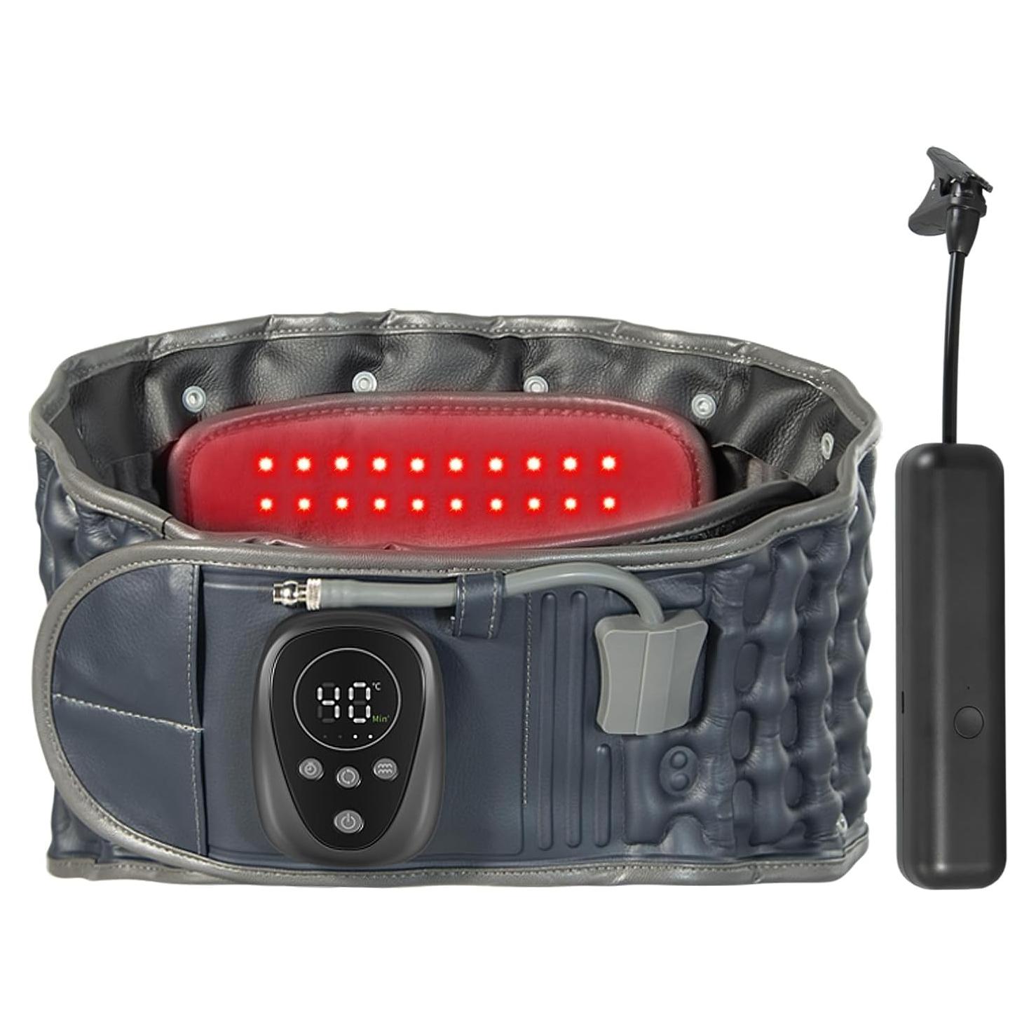 Almohadilla Térmica Inalámbrica Oramuon con Luz Roja y Cinturón de Descompresión