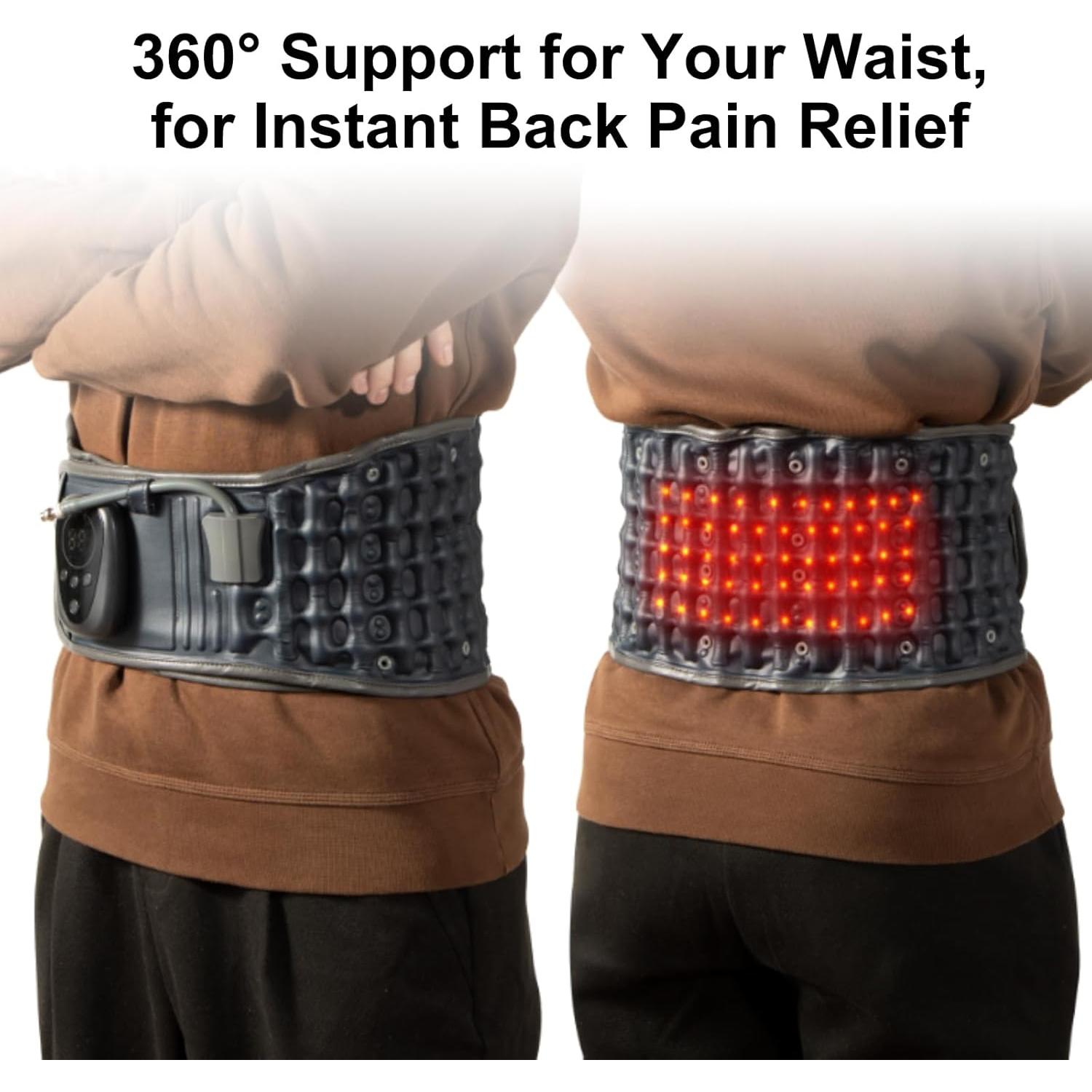 Almohadilla Térmica Inalámbrica Oramuon con Luz Roja y Cinturón de Descompresión