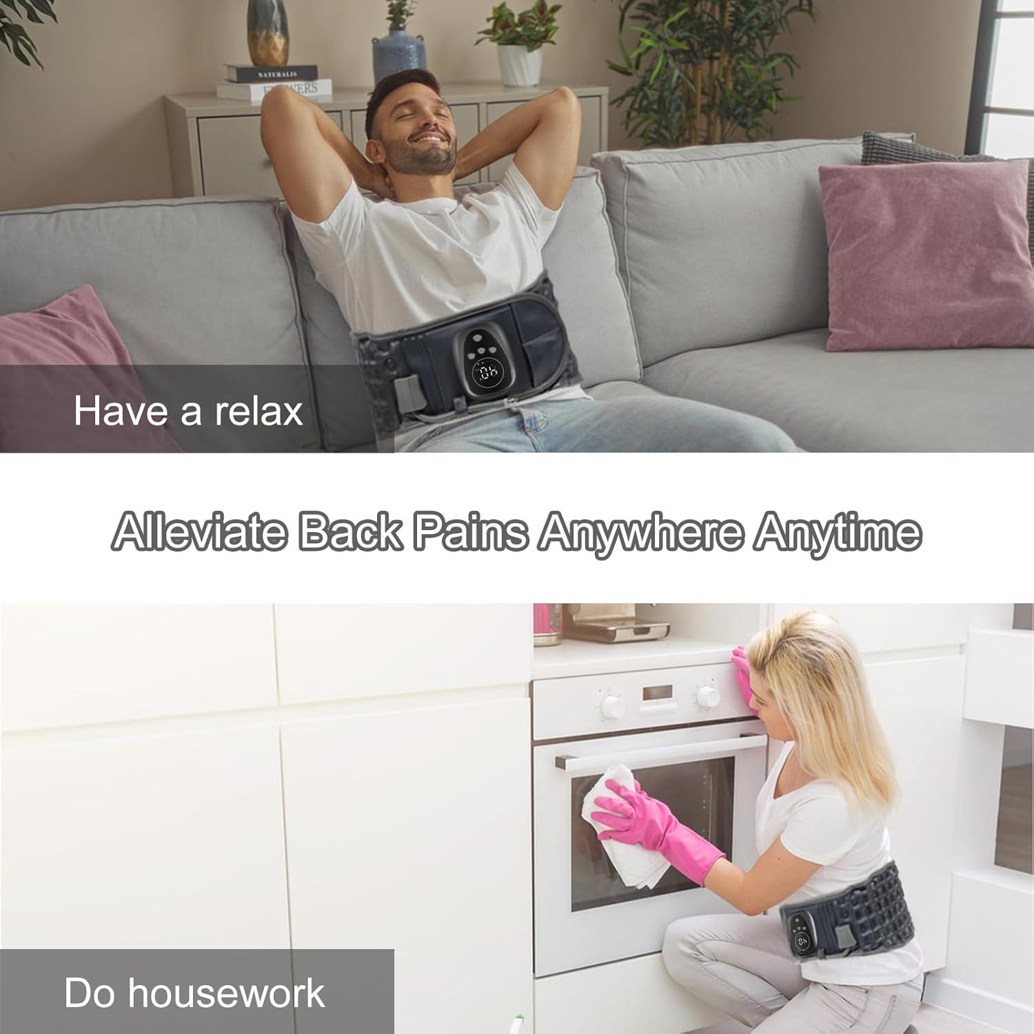 Almohadilla Térmica Inalámbrica Oramuon con Luz Roja y Cinturón de Descompresión