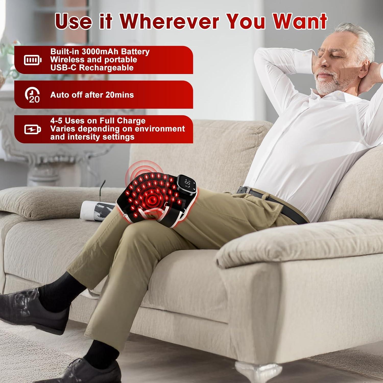 Férula de Rodilla Inalámbrica CONNOVA con Luz Roja y Masaje