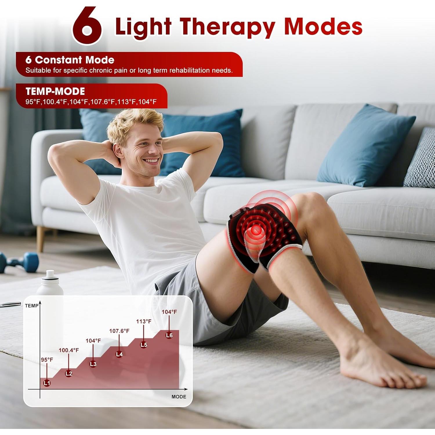 Férula de Rodilla Inalámbrica CONNOVA con Luz Roja y Masaje