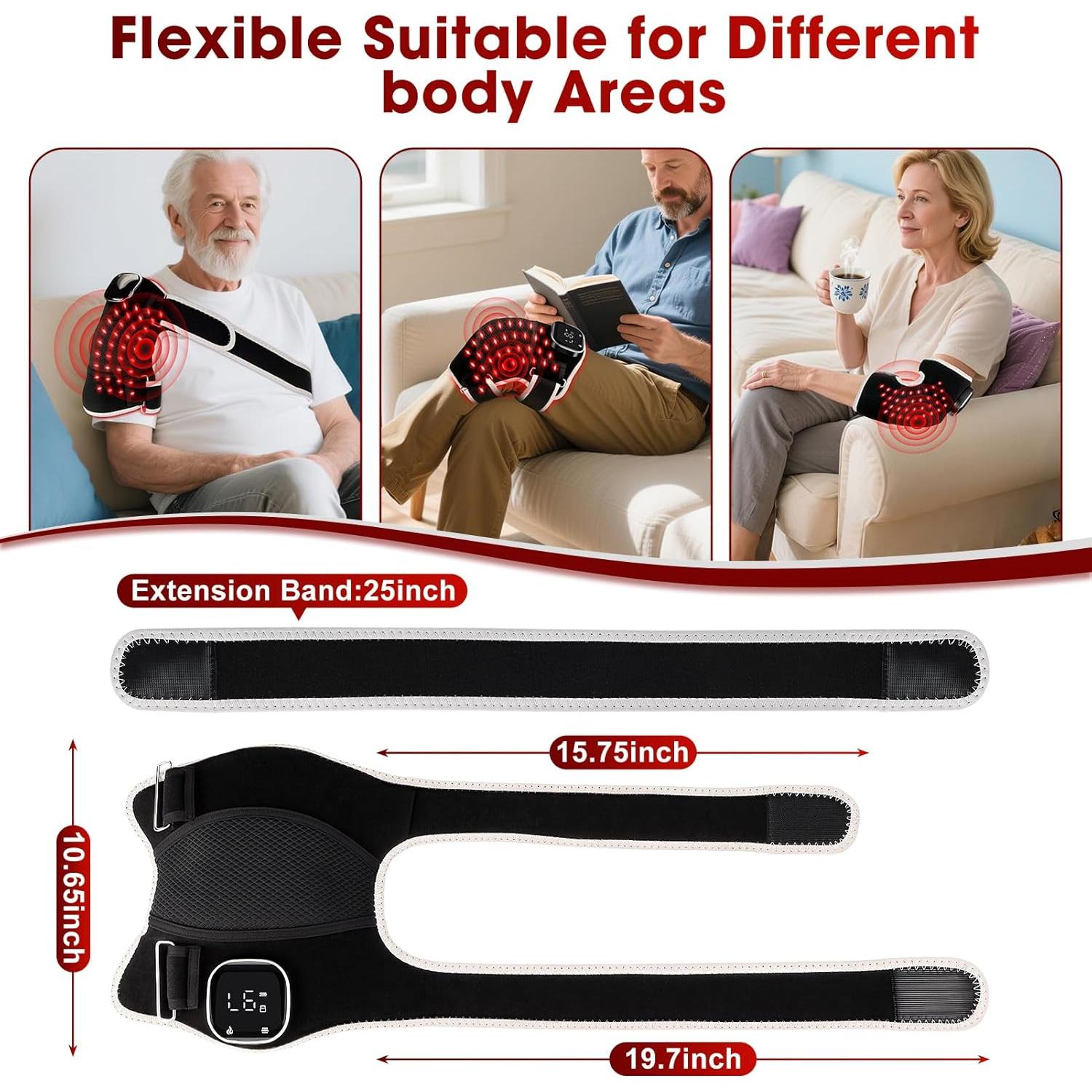 Férula de Rodilla Inalámbrica CONNOVA con Luz Roja y Masaje