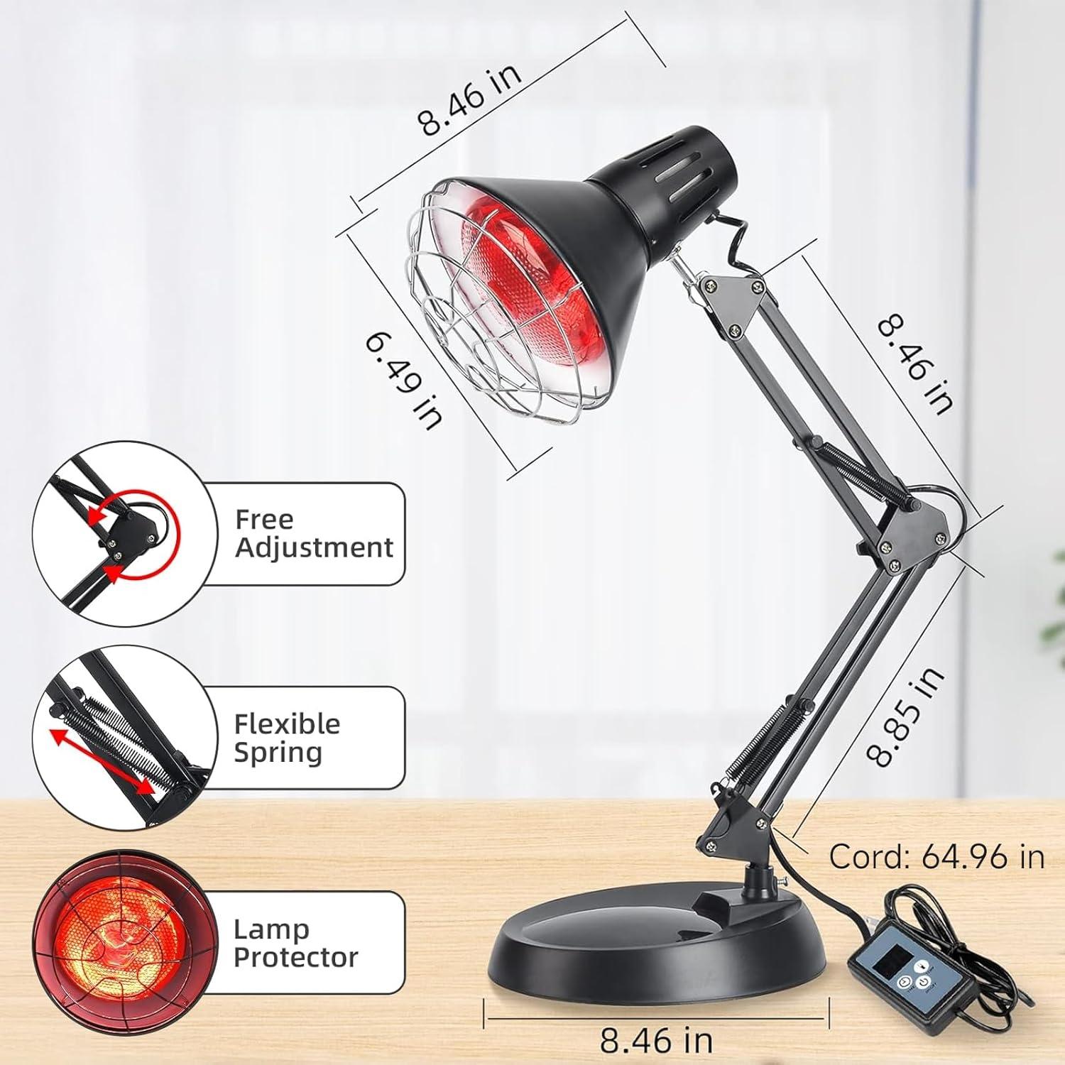 Lámpara de Calor Infrarroja Hoakya 150W con Temporizador