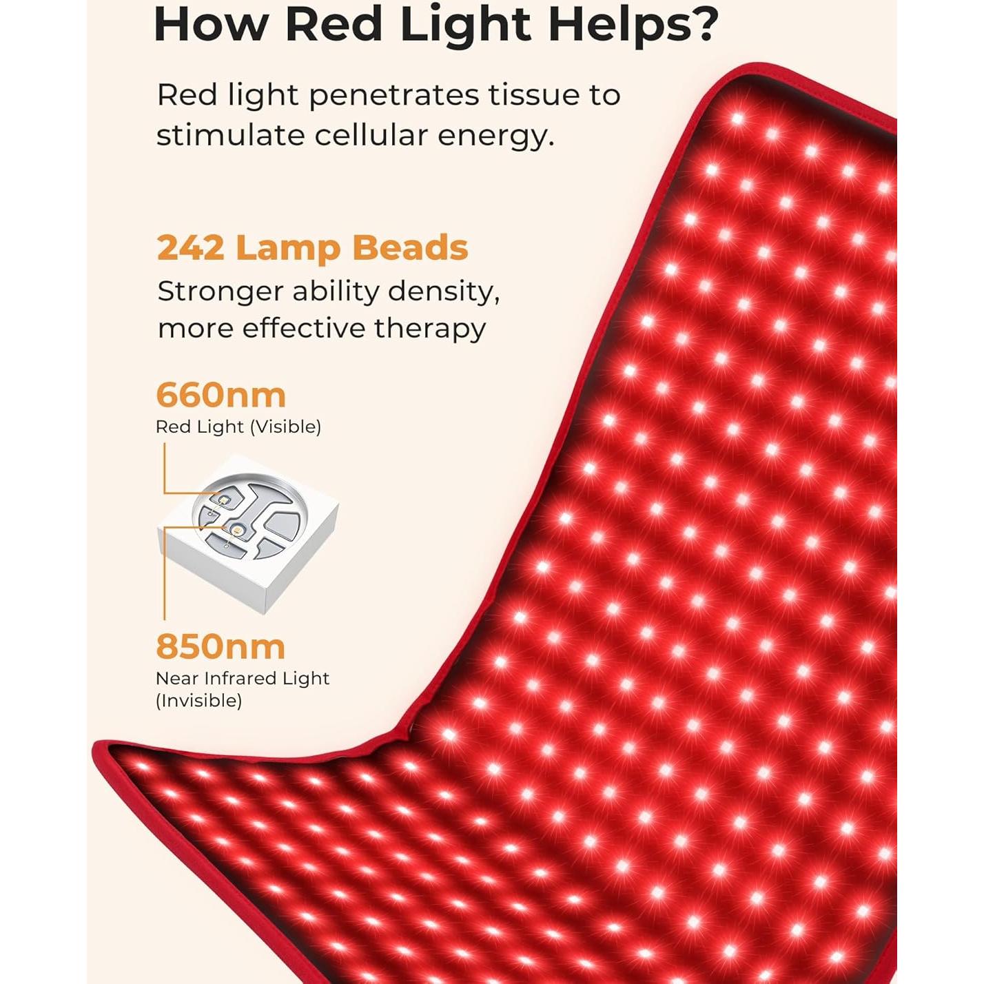 Alfombra de Terapia de Luz Roja Purella HGD201 61x30.5cm LED