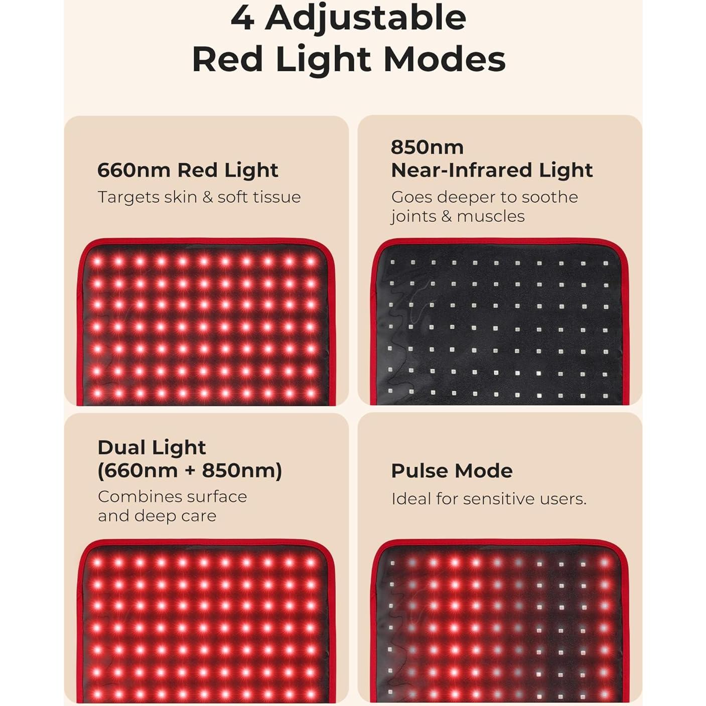 Alfombra de Terapia de Luz Roja Purella HGD201 61x30.5cm LED