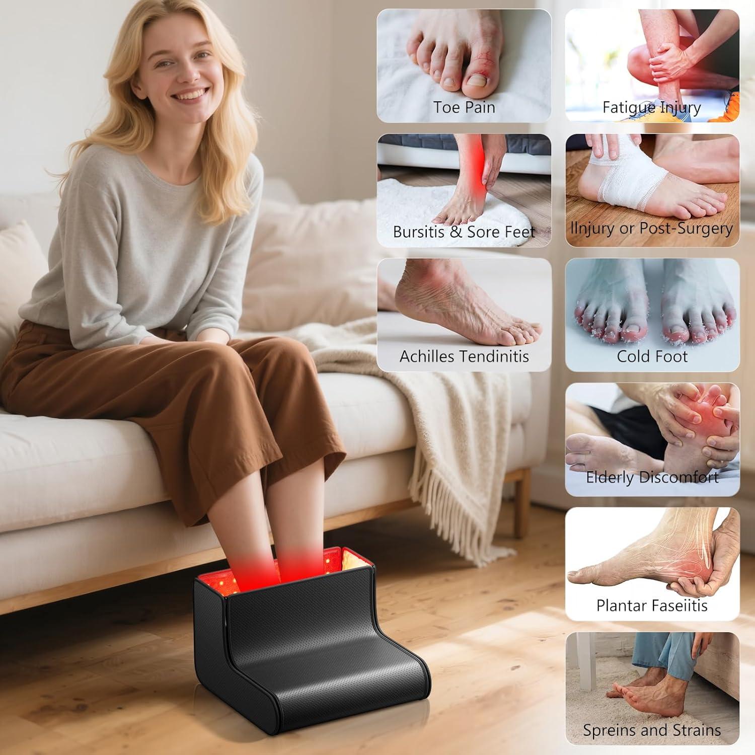 Terapia de Luz Roja para Pies EPOE, Doble Longitud de Onda 320 LEDs