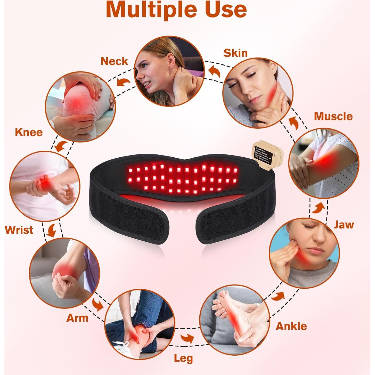 Cinturón de Terapia de Luz Roja TUOB para Cuello y Barbilla