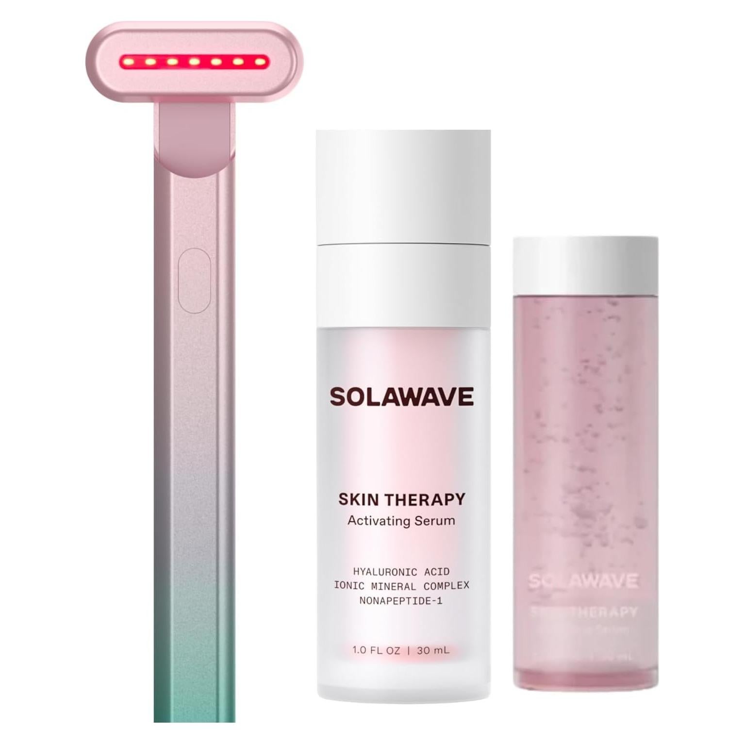 Kit Terapia Luz Roja Solawave | Dispositivo LED Facial 4 en 1