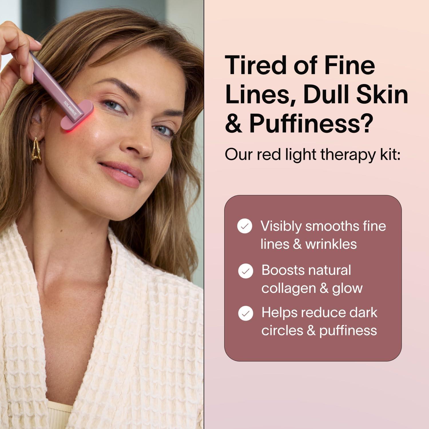 Kit Terapia Luz Roja Solawave | Dispositivo LED Facial 4 en 1