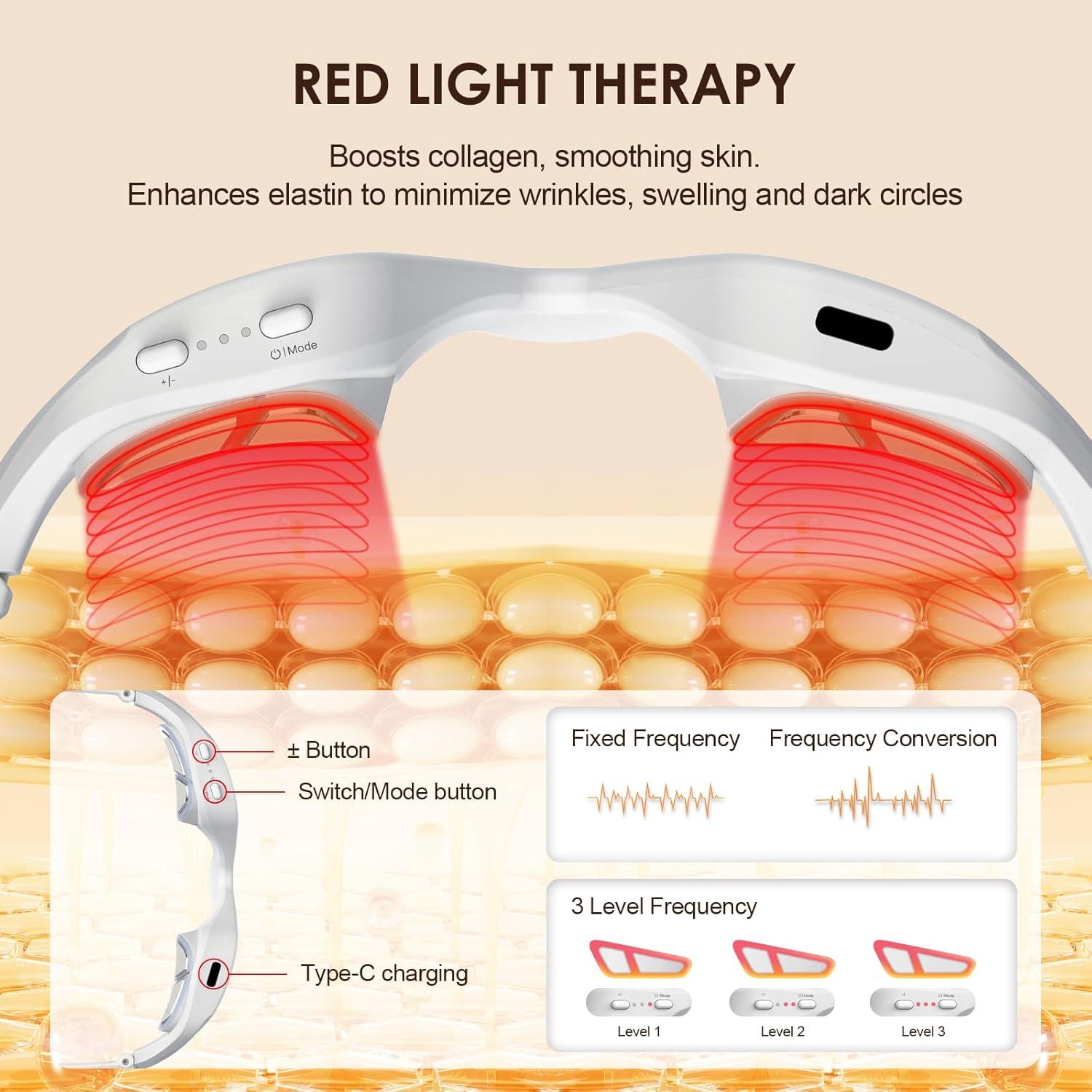 Máscara de Terapia de Luz Roja TOGECOS para Ojos - Antienvejecimiento