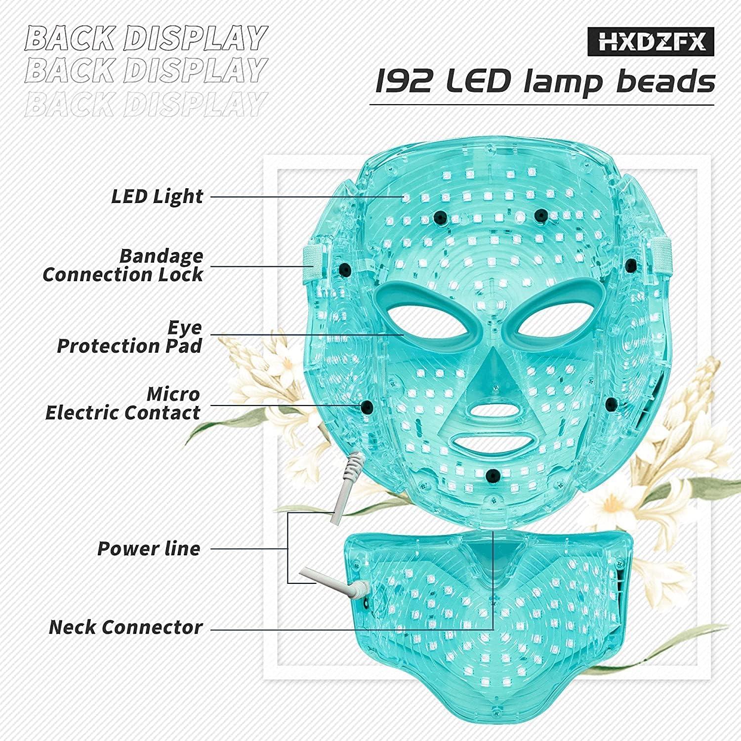 Máscara de Terapia de Luz LED Facial HXDZFX HK207 7 Colores