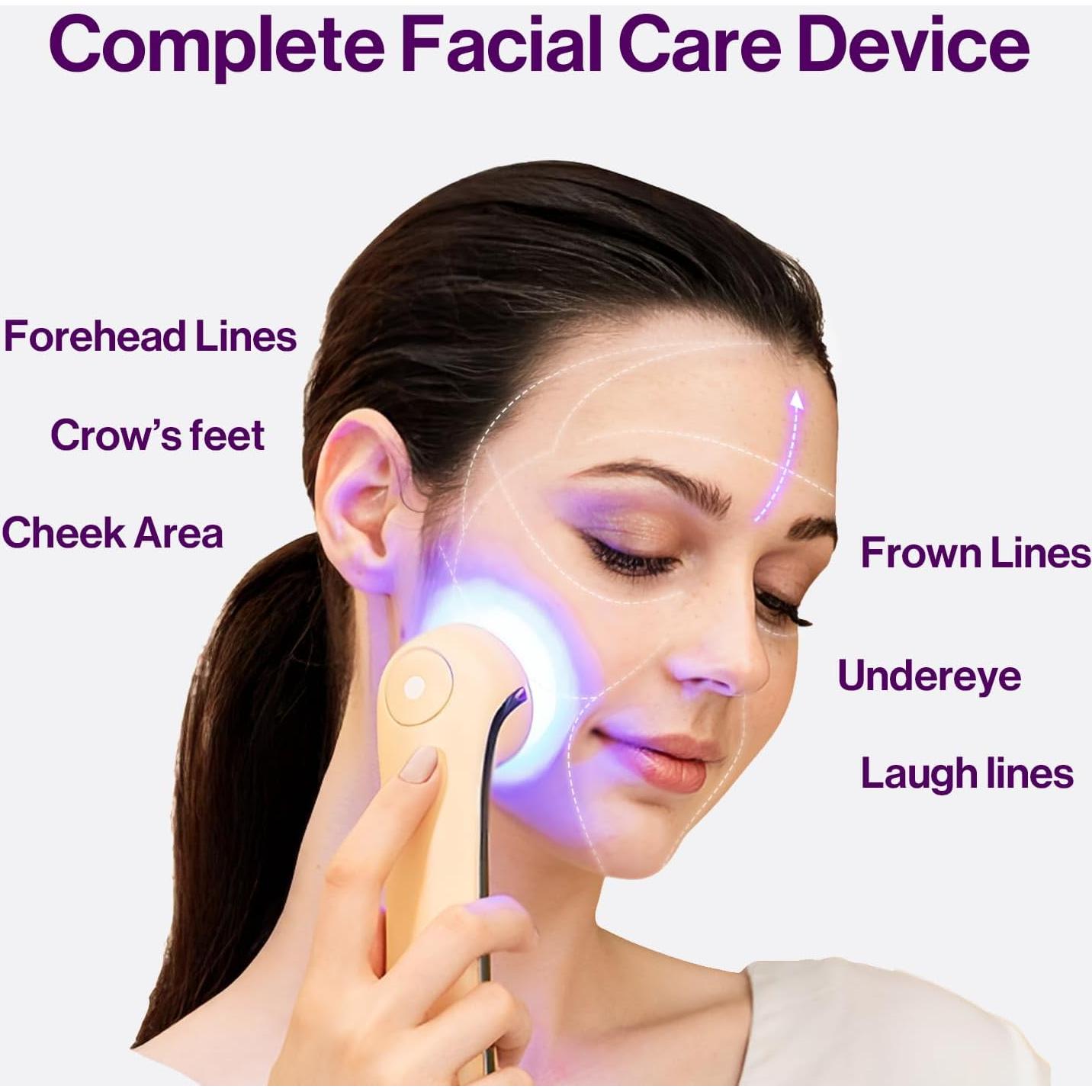 Varita Facial Nova 4-en-1: Luz LED, Limpieza Galvánica y Rejuvenecimiento