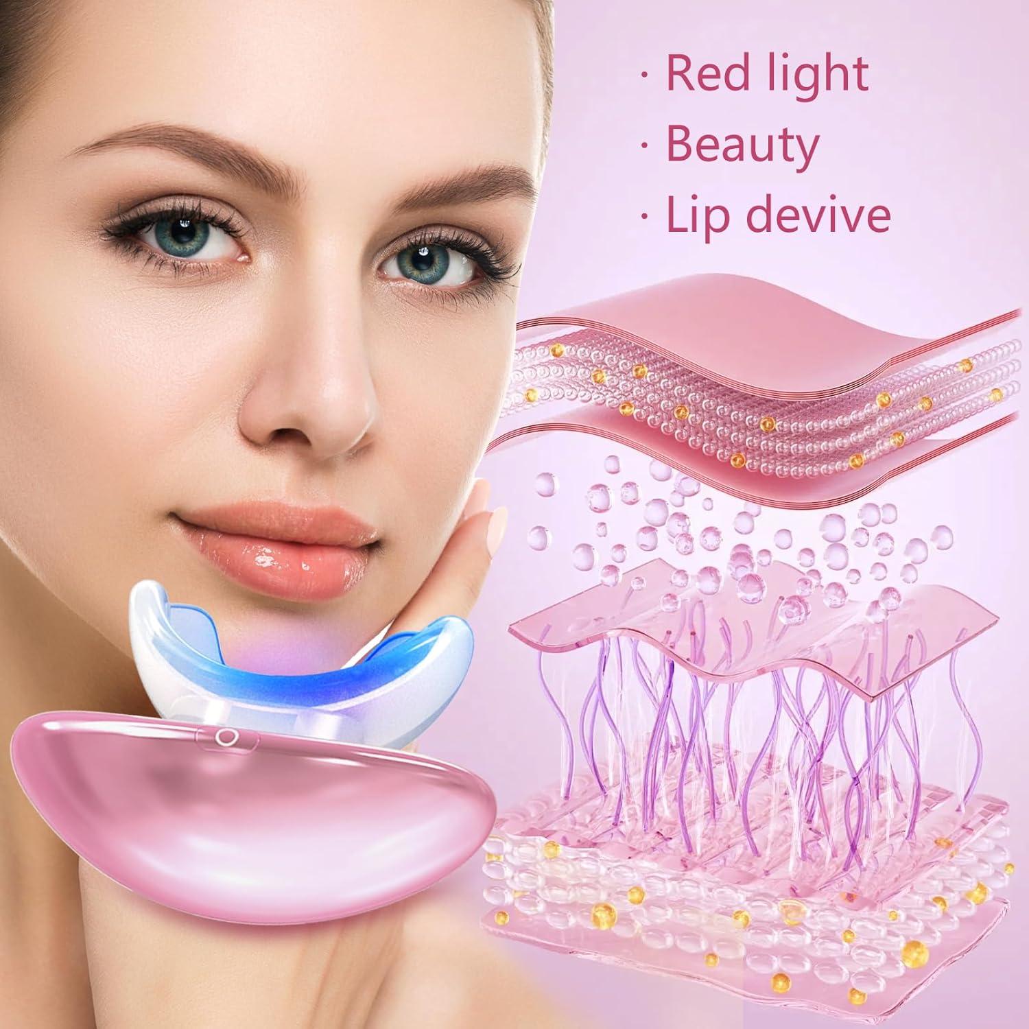 Dispositivo de Terapia de Luz Roja Bubwepo para Labios Llenos