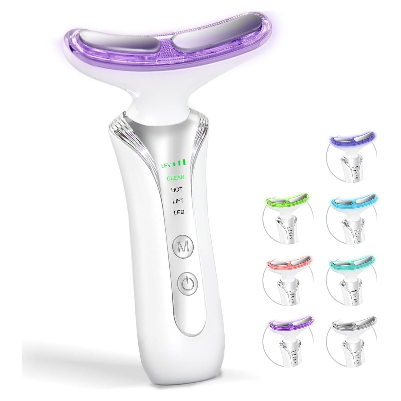 Masajeador Facial 7 en 1 LITALARM MJY-7S01-WT Blanco