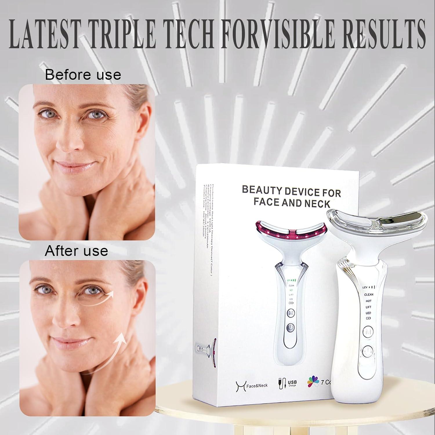 Masajeador Facial 7 en 1 LITALARM MJY-7S01-WT Blanco