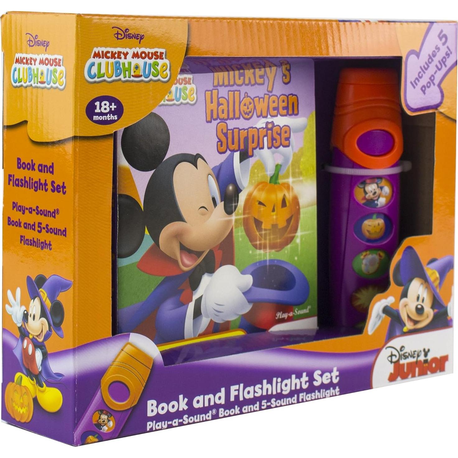 Disney Mickey Mouse Clubhouse - Halloween Surprise Sound Book and Flashlight Set - PI Kids