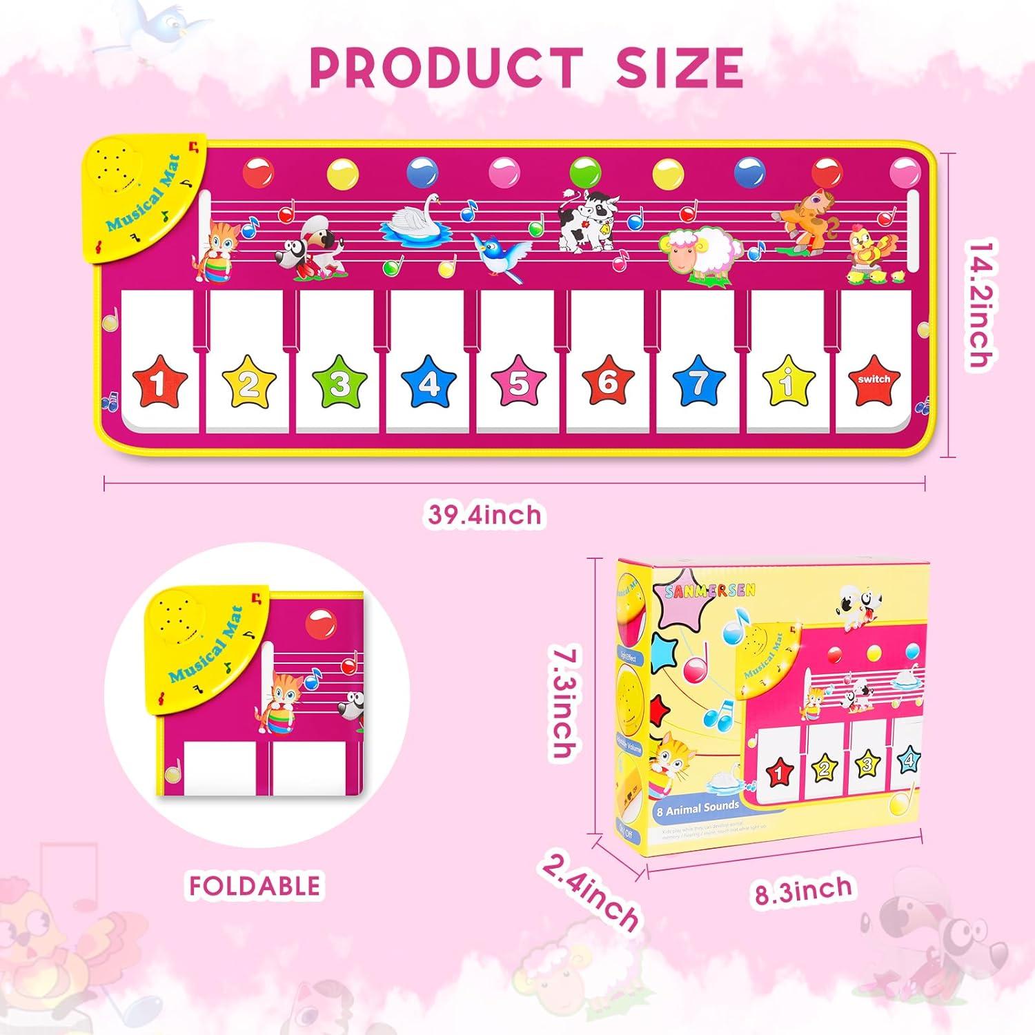 Alfombra de Piano M SANMERSEN 100 cm para Niños 1-3 Años