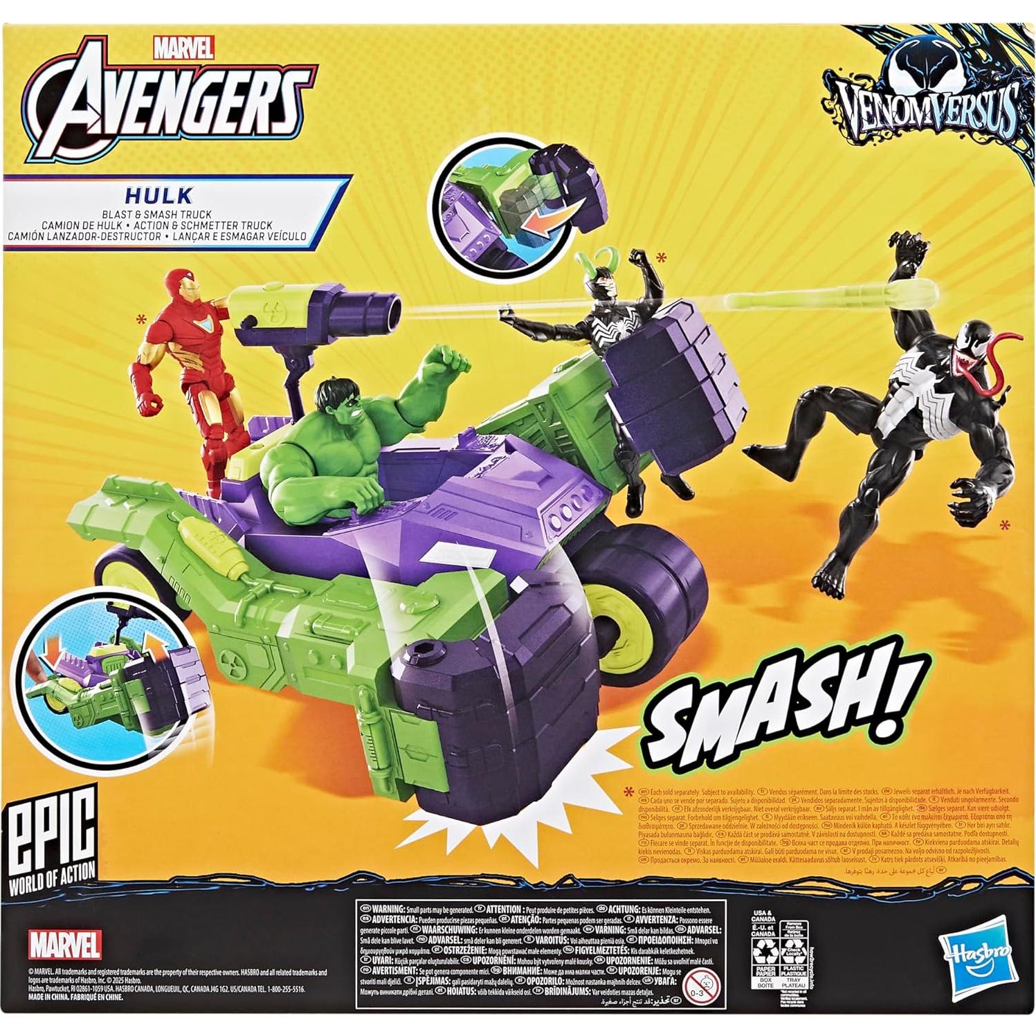 Set de Juguete Hulk Smash & Blast Truck Marvel 10 cm