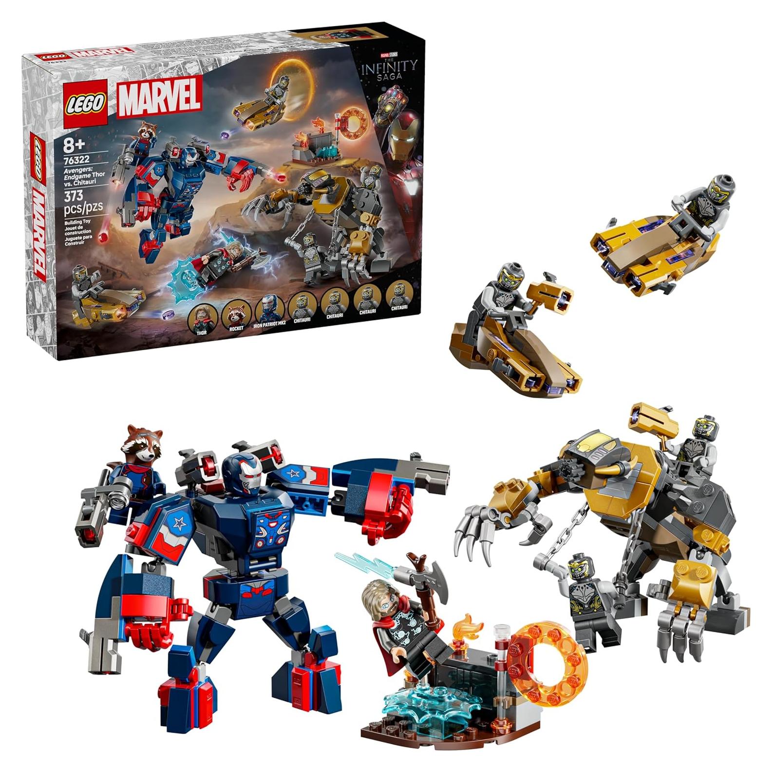 LEGO Marvel Avengers: Endgame Thor vs. Chitauri 76322 - Juguete de Construcción con 7 Minifiguras