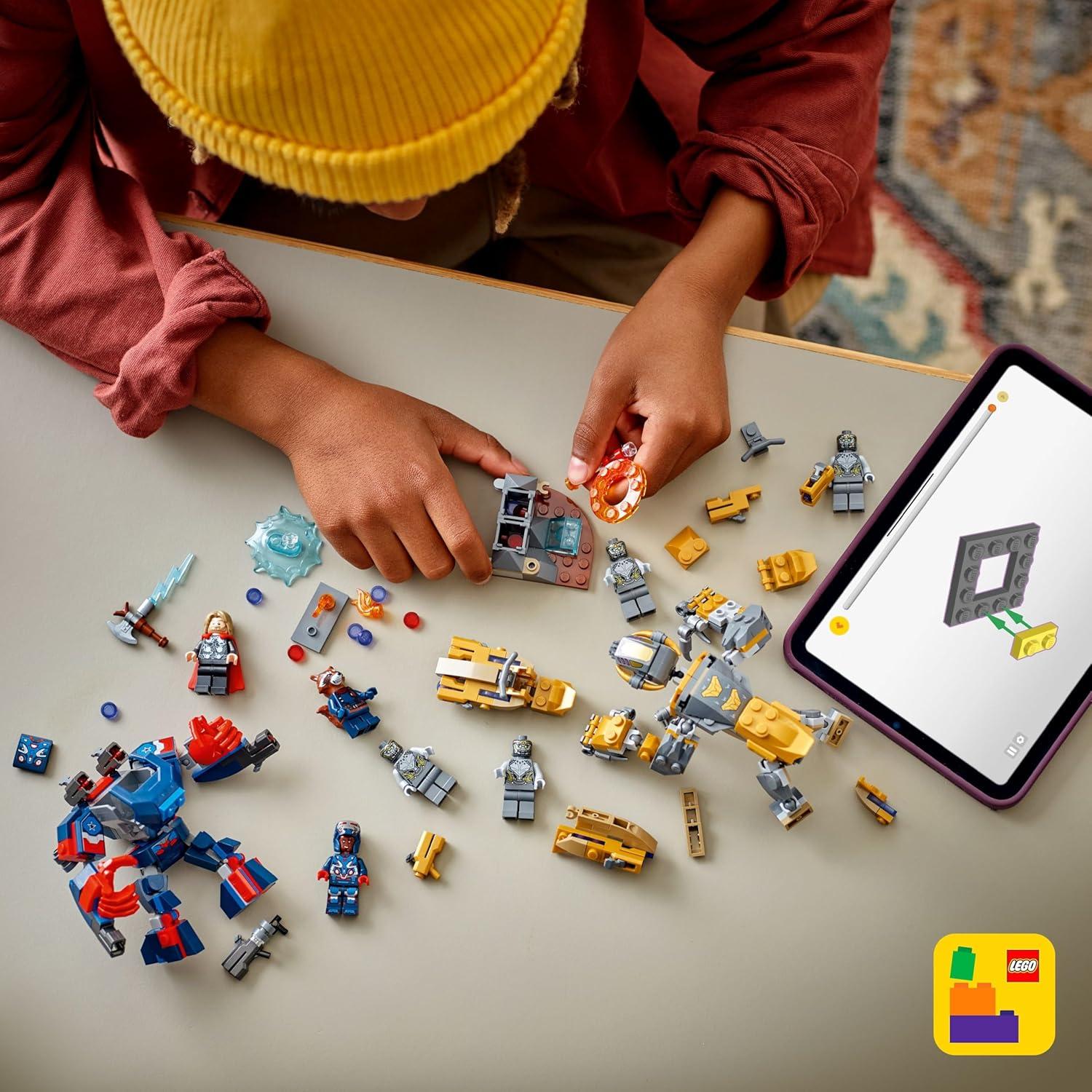 LEGO Marvel Avengers: Endgame Thor vs. Chitauri 76322 - Juguete de Construcción con 7 Minifiguras