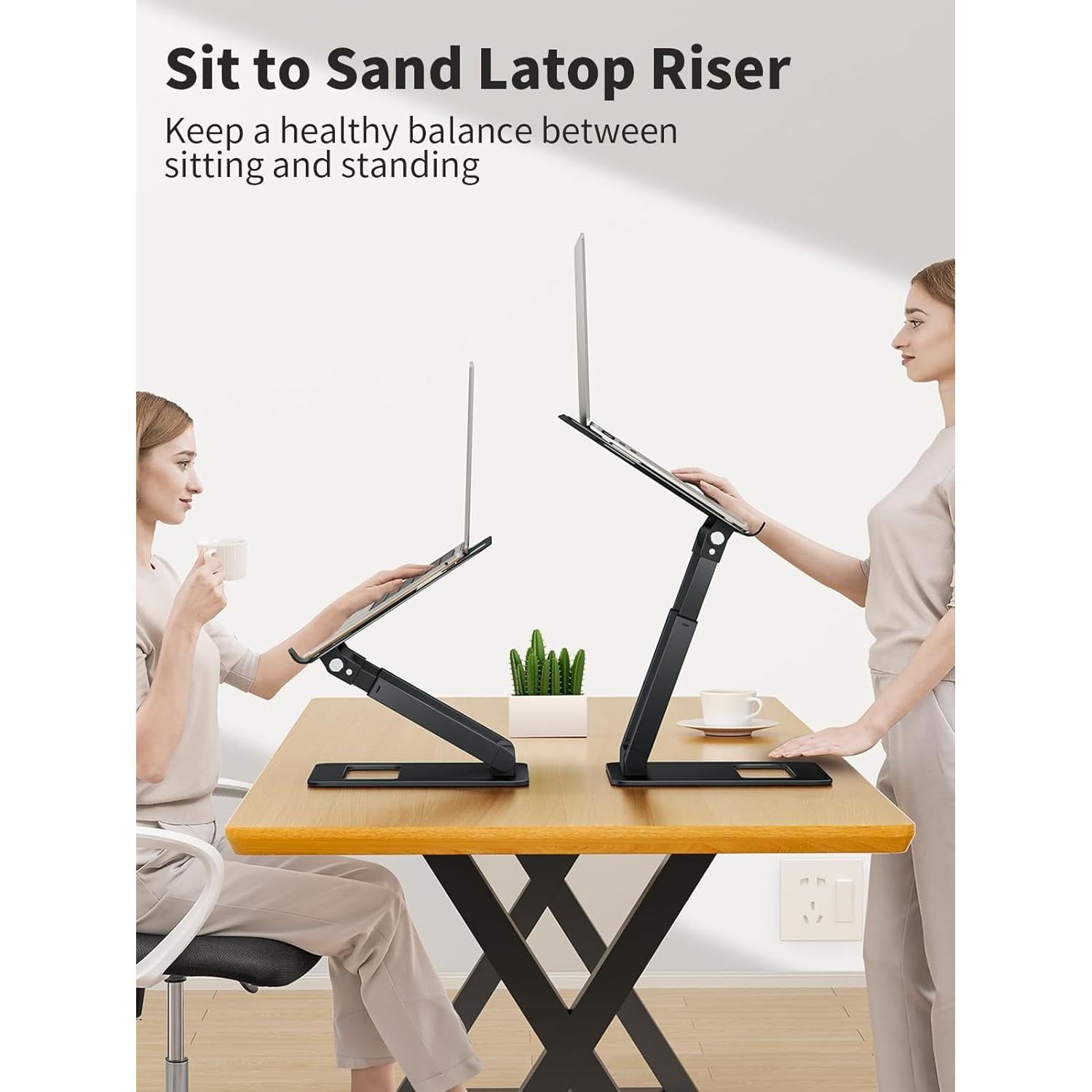 Soporte para Laptop Tounee LS07 Ajustable Ergonomico Negro