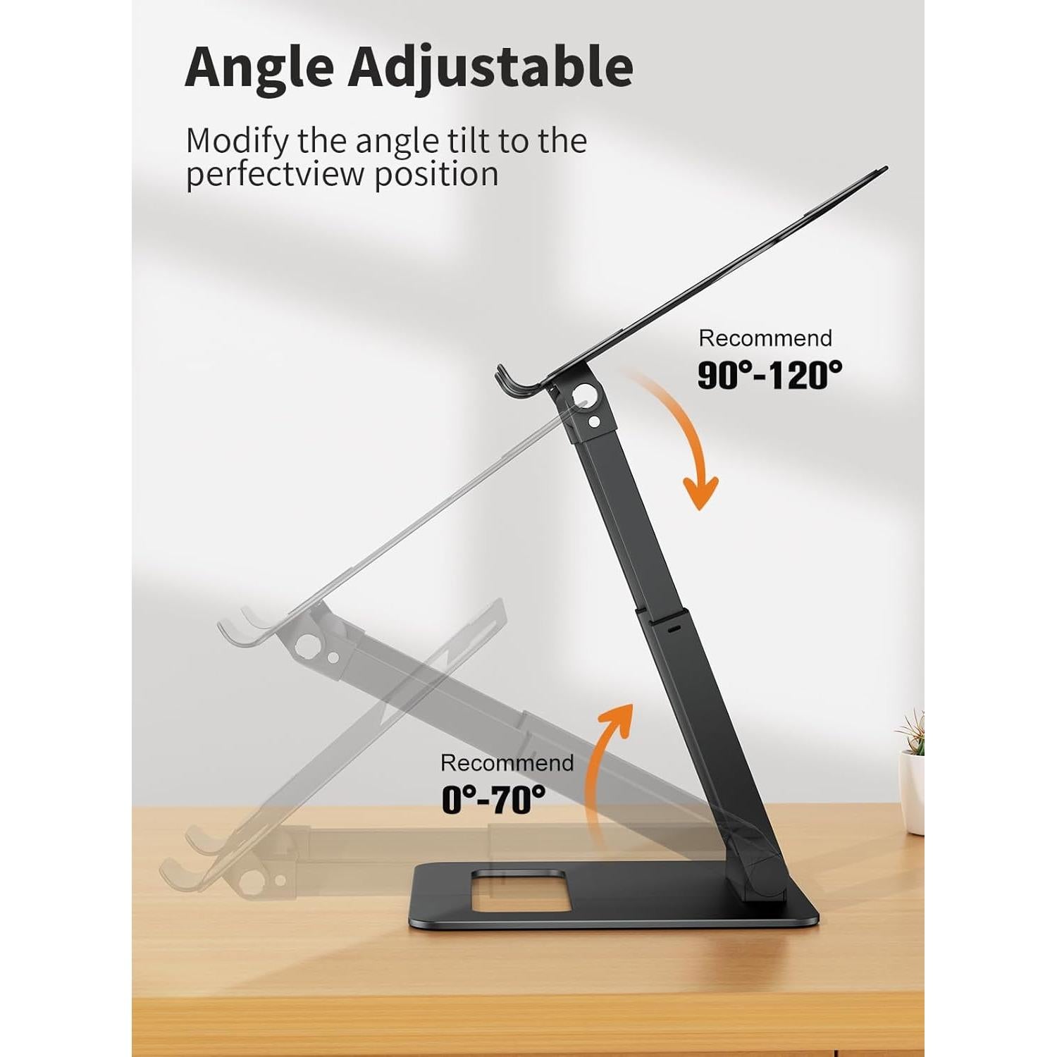 Soporte para Laptop Tounee LS07 Ajustable Ergonomico Negro