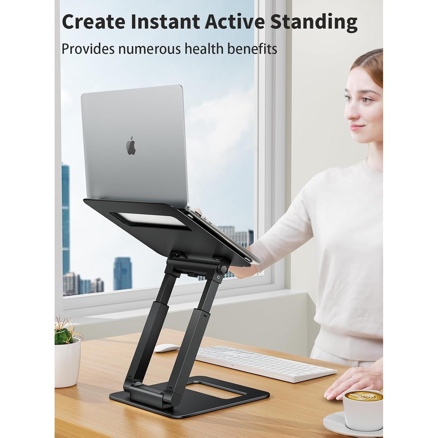 Soporte para Laptop Tounee LS07 Ajustable Ergonomico Negro