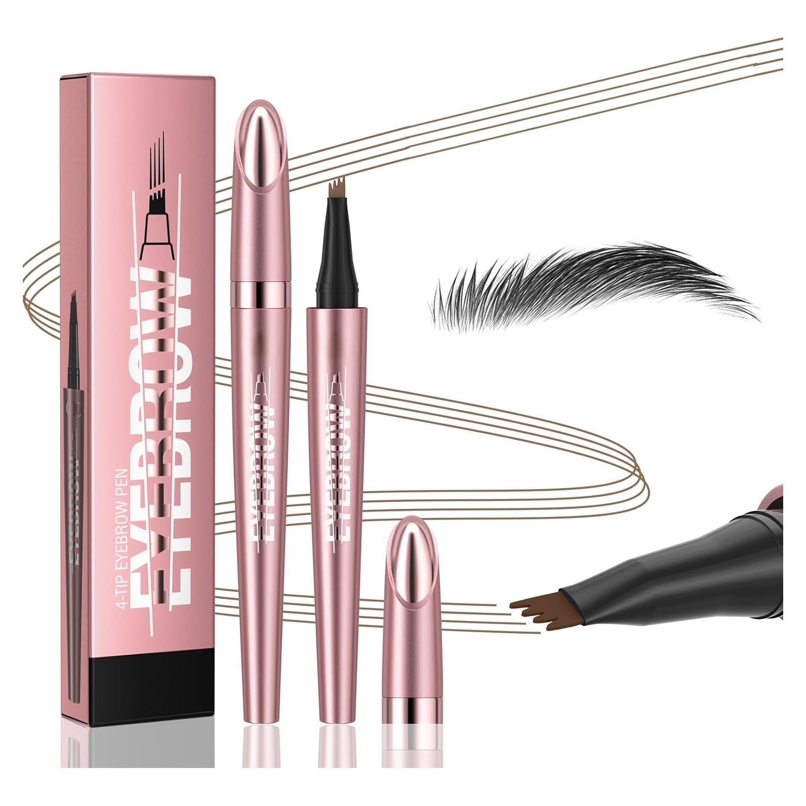 Lápiz de Cejas Microblading Yulinlon 3D Impermeable Marrón Oscuro