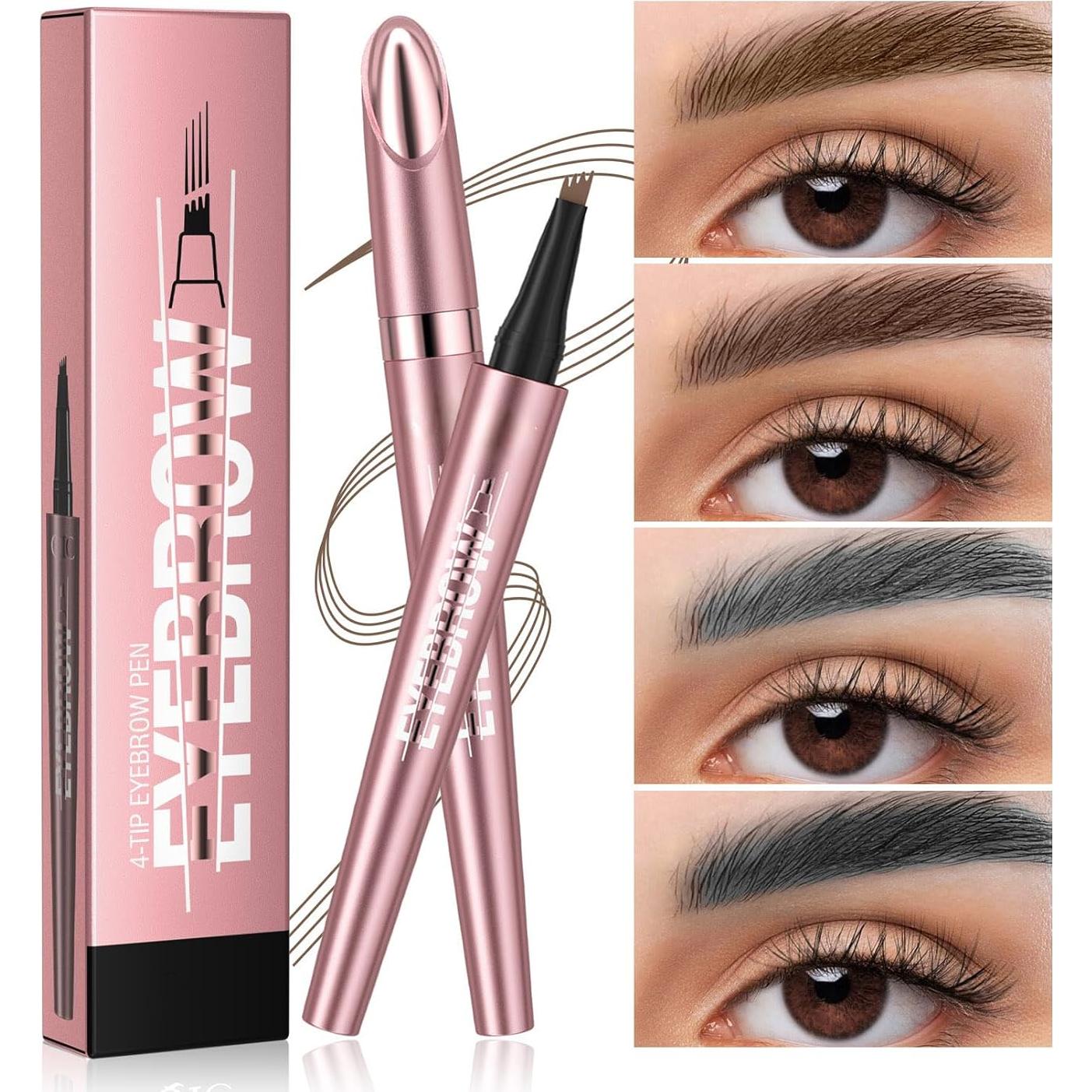 Lápiz de Cejas Microblading Yulinlon 3D Impermeable Marrón Oscuro