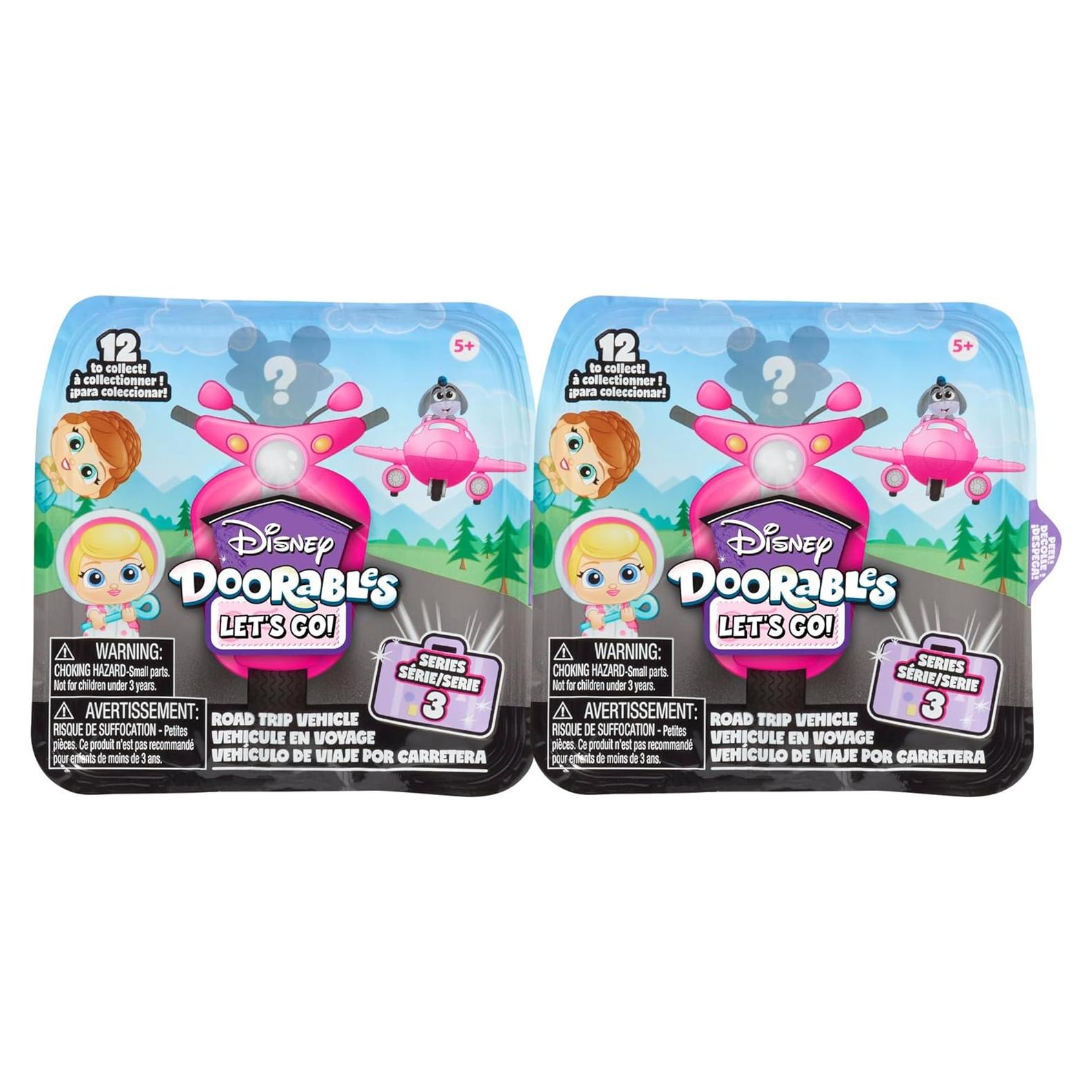 Disney Doorables Vamos Vehículos Serie 3 Co-Pack 4 Piezas
