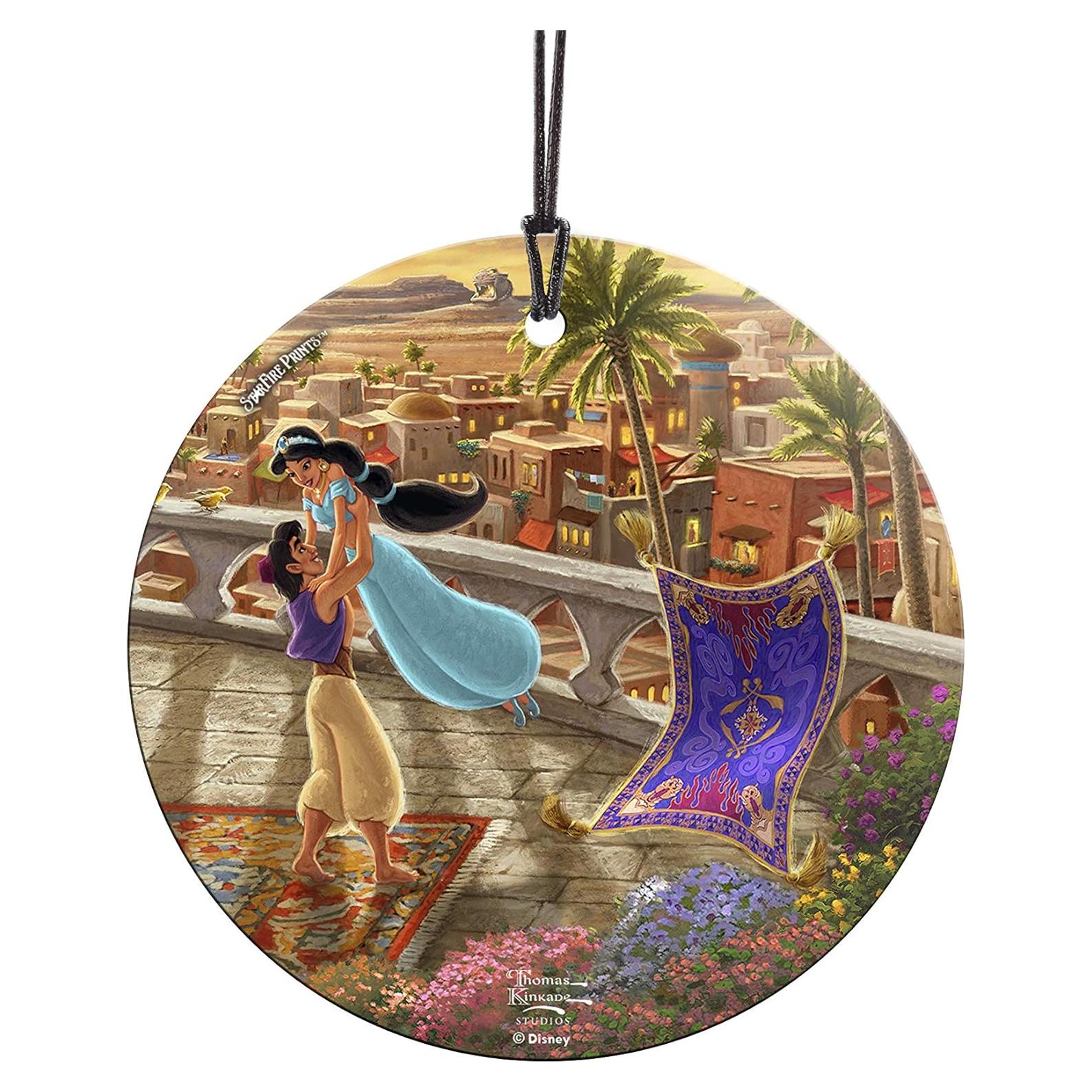 Vidrio Colgante Disney Aladino y Jasmine 8.89 cm - Trend Setters