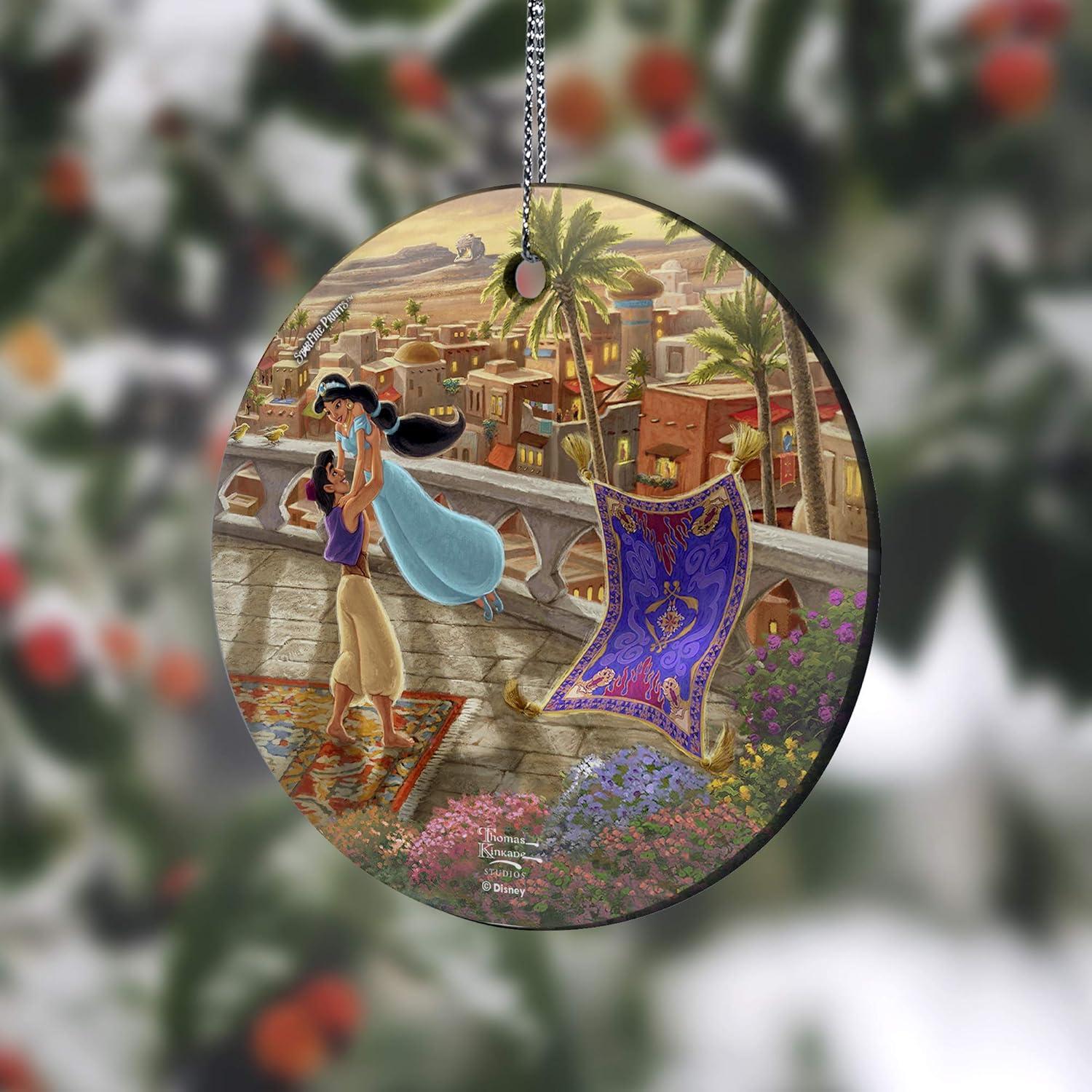 Vidrio Colgante Disney Aladino y Jasmine 8.89 cm - Trend Setters